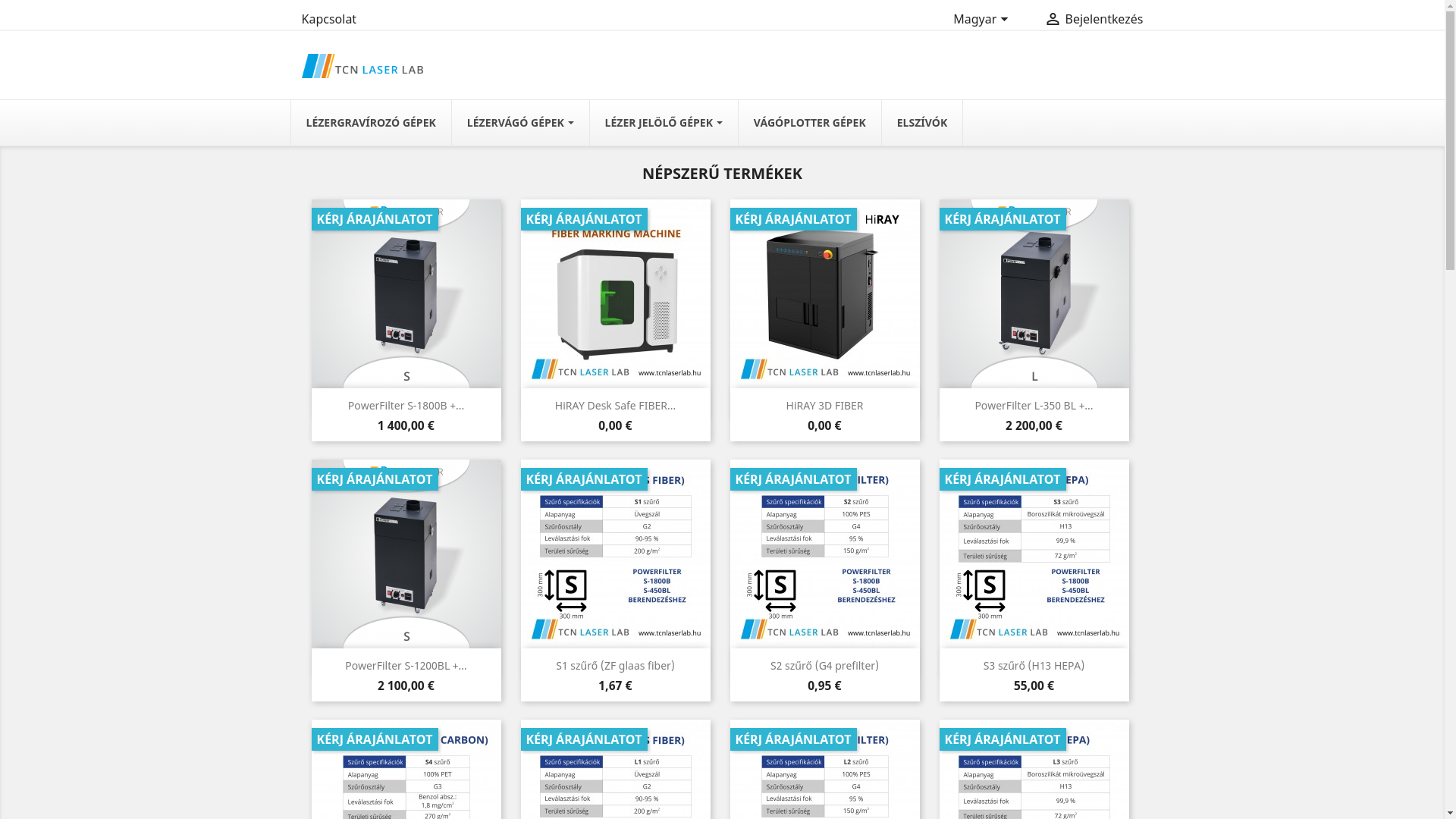 website screenshot of https://powerfilter.eu/