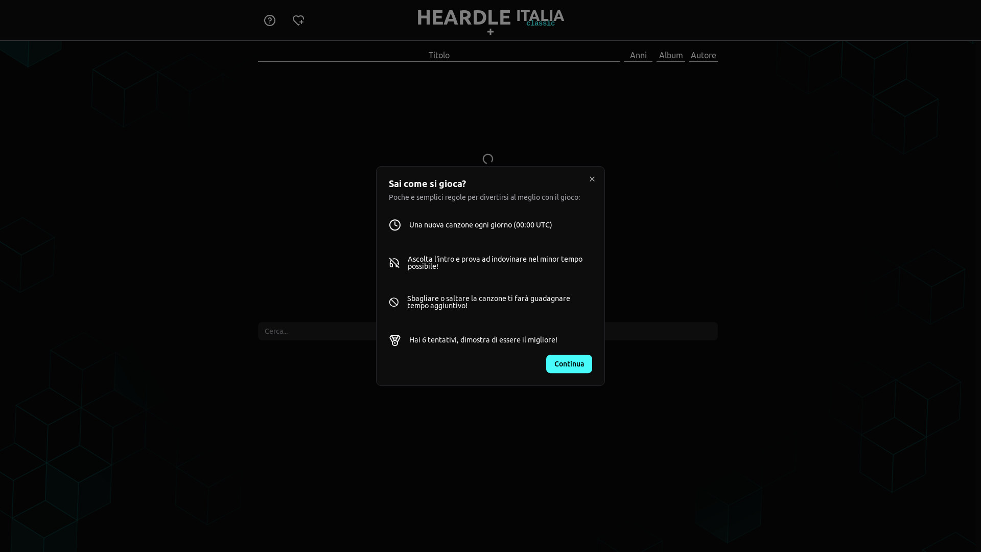 website screenshot of https://heardle-fe.pages.dev/