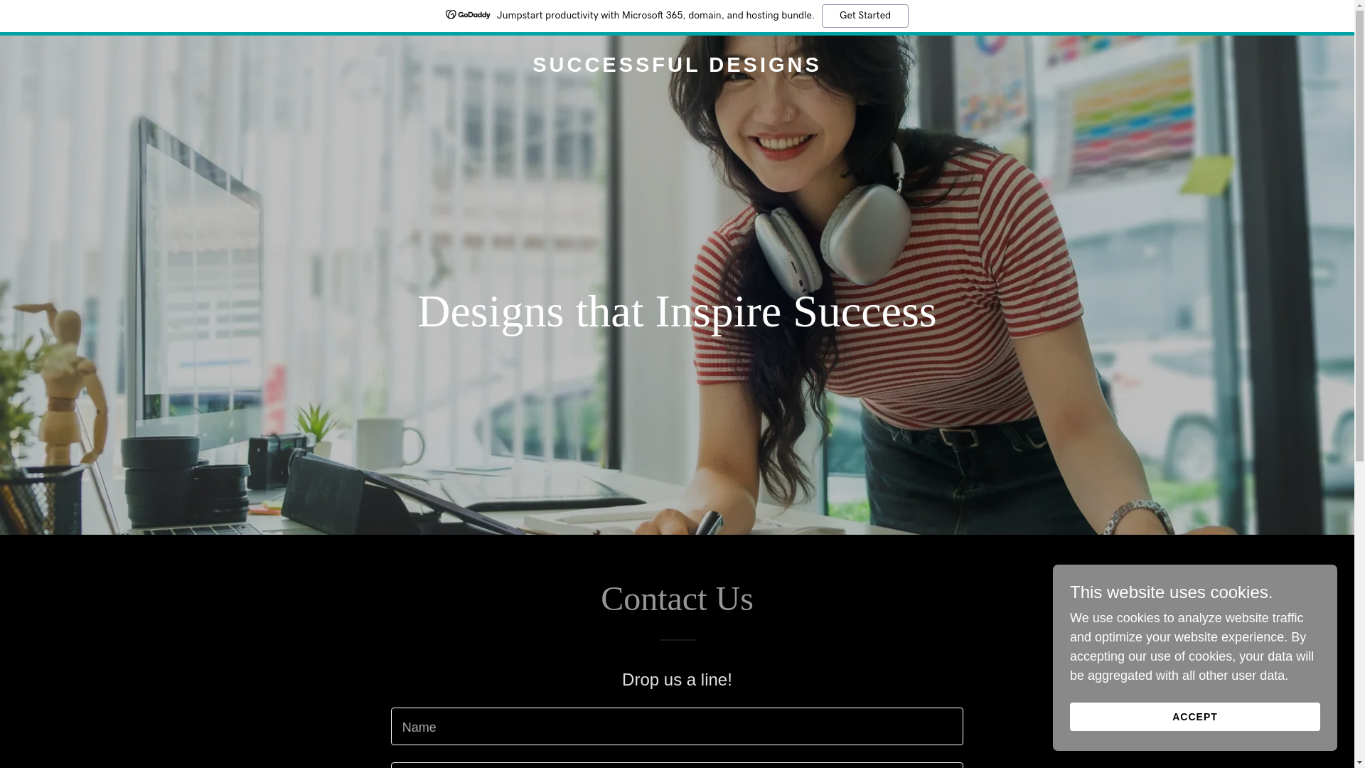 website screenshot of https://sucessfuldesigns.com/