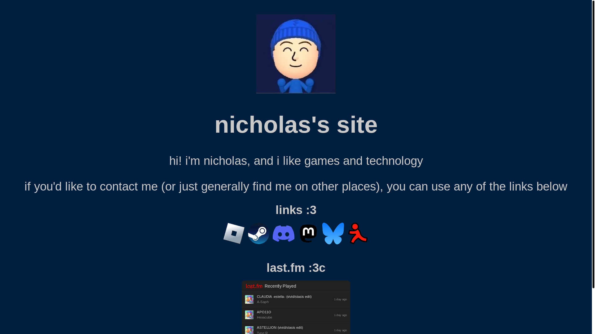 website screenshot of https://nicholas-site.pages.dev/