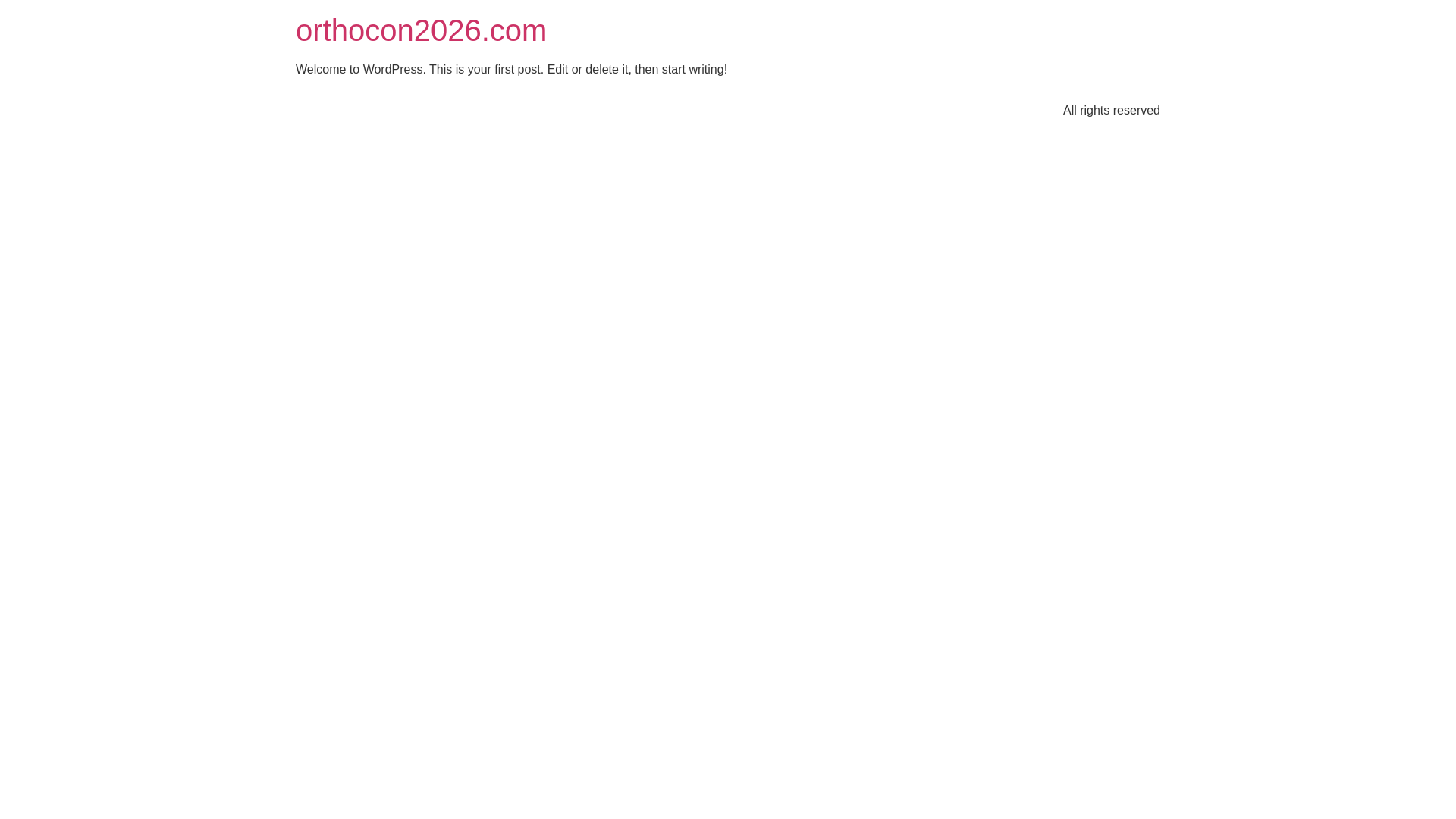 website screenshot of https://orthocon2026.com/