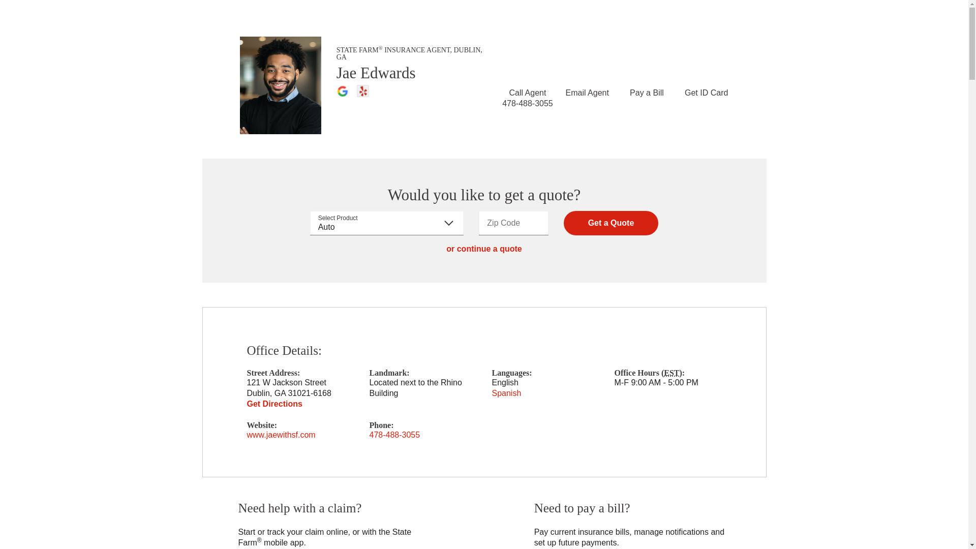 website screenshot of https://ga-quotes.com/
