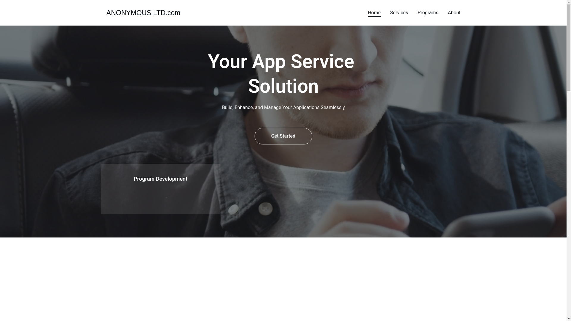 website screenshot of https://anonymousltd.online/