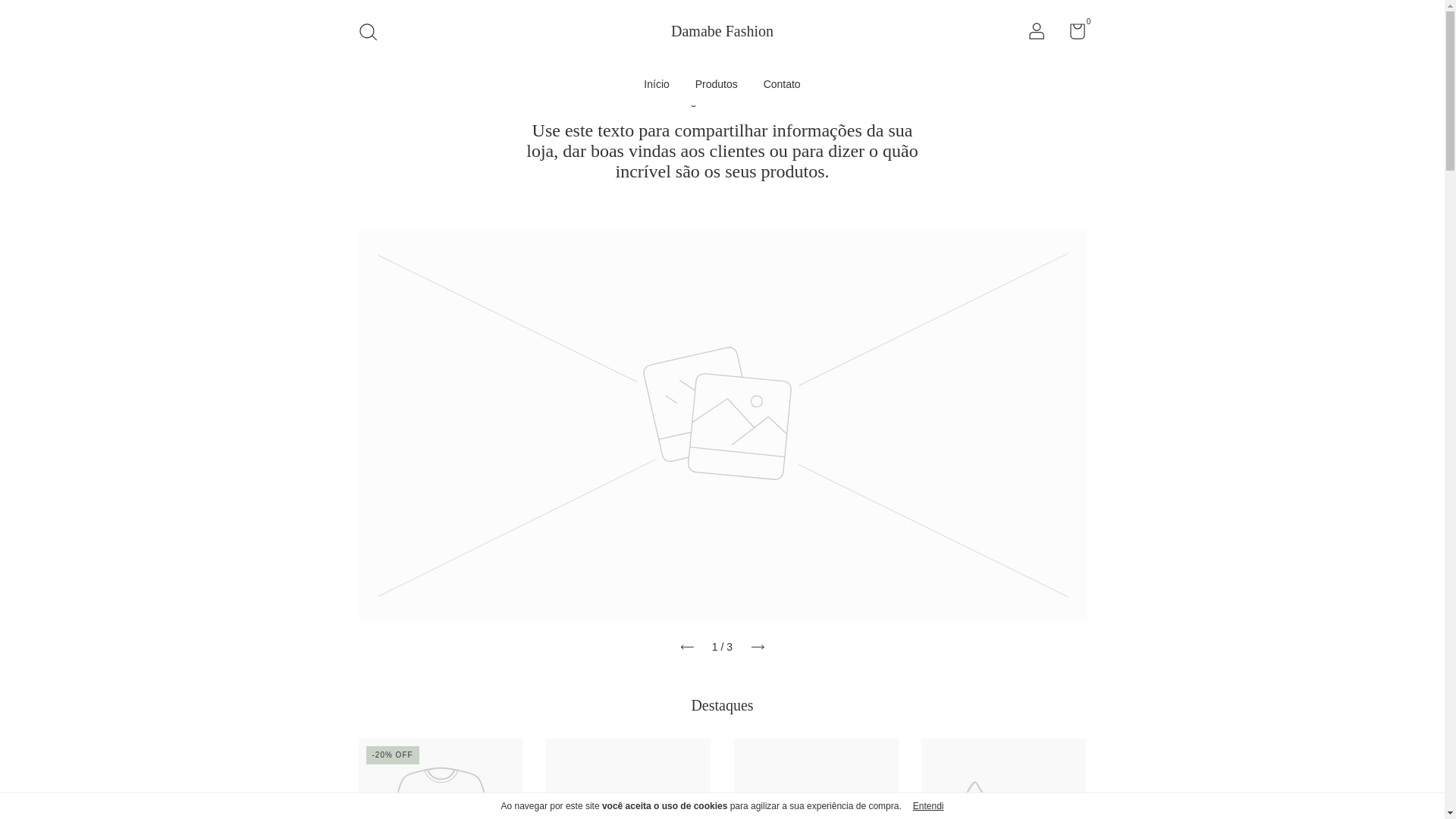 website screenshot of https://damabefashion.com.br/