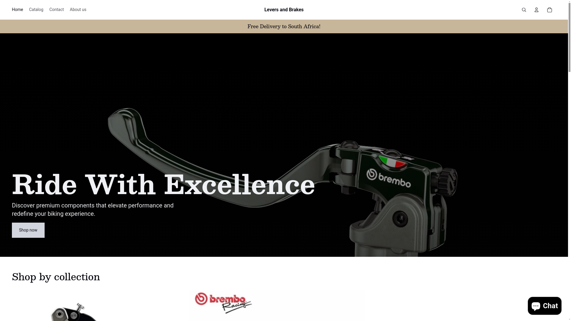 website screenshot of https://leversandbrakes.co.za/