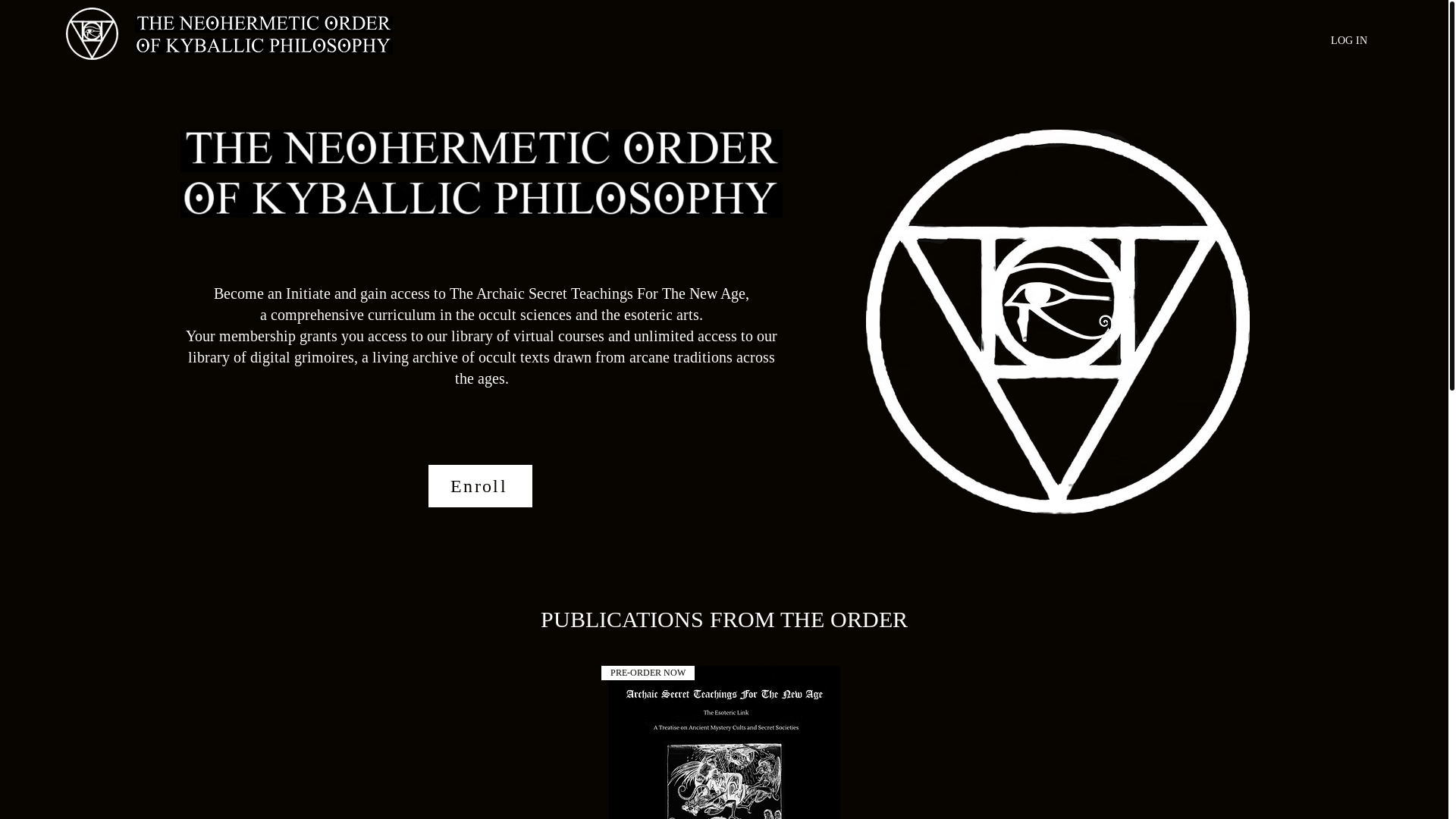 website screenshot of https://theneohermeticorder.com/