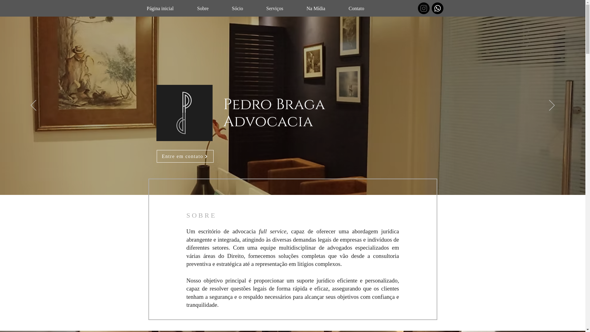 website screenshot of https://pedrobragaadv.com/