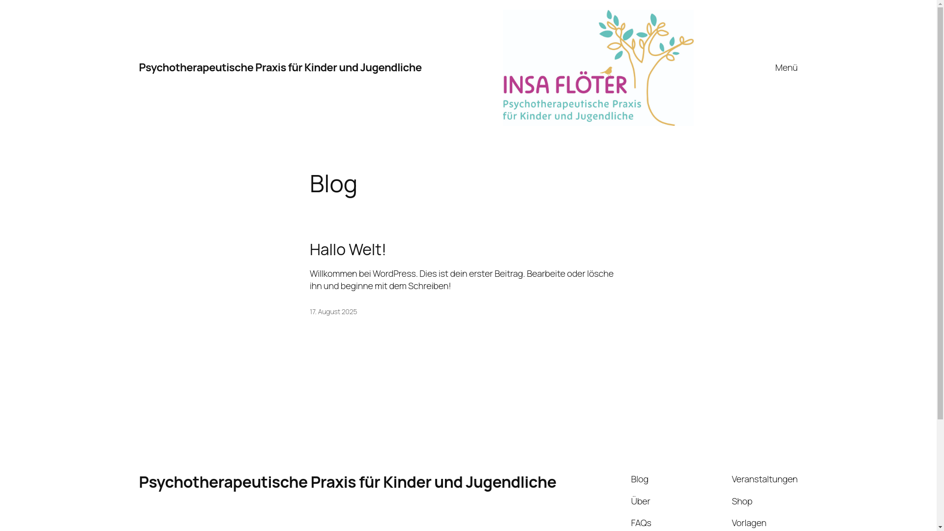 website screenshot of https://praxisfloeter.de/