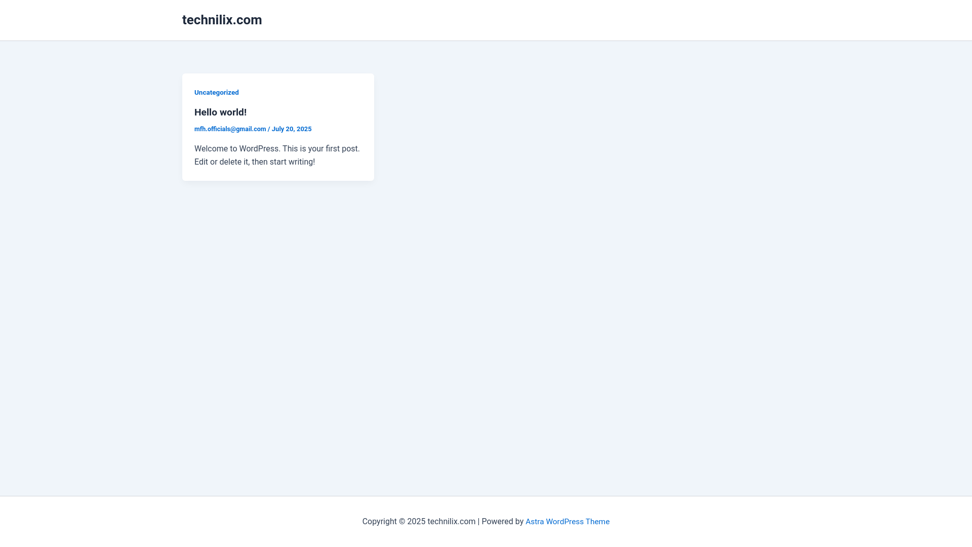 website screenshot of https://technilix.com/