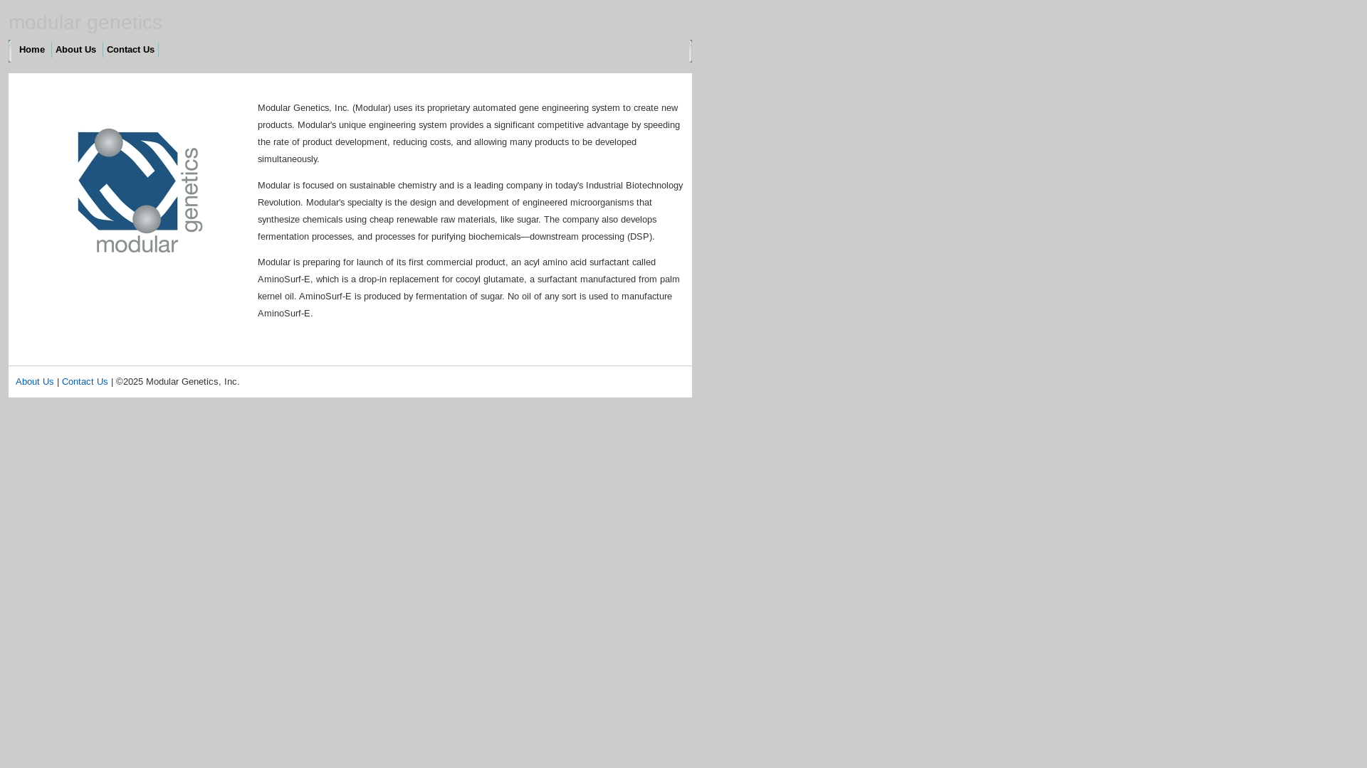 website screenshot of https://modulargenomicsystems.co/