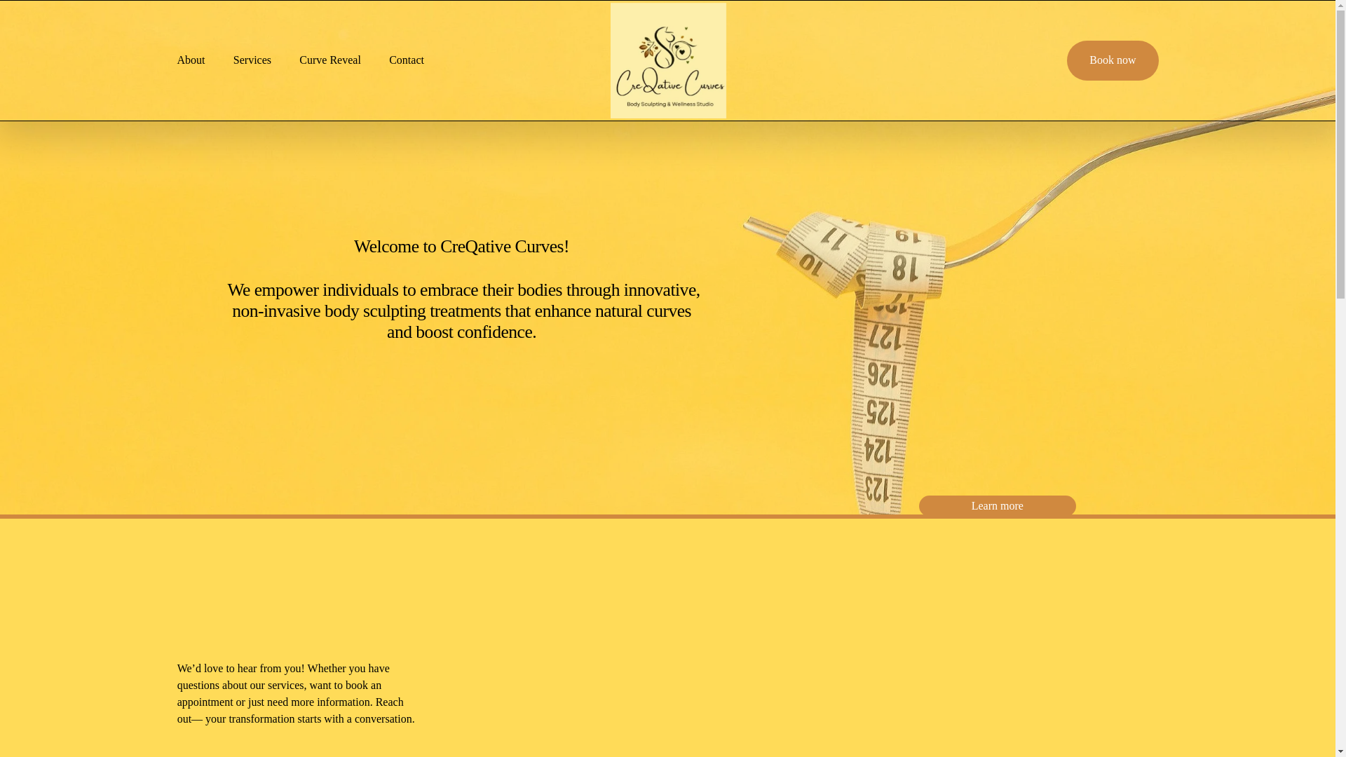 website screenshot of https://creqativecurves.com/