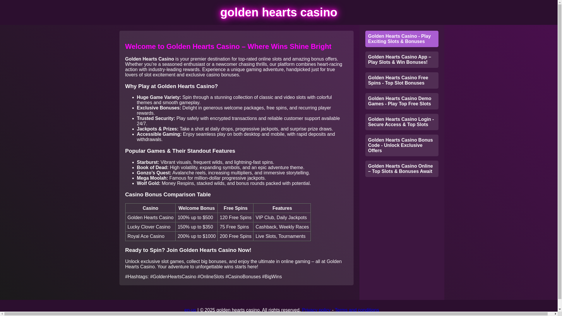 website screenshot of https://golden-hearts-casinofs5.pages.dev/