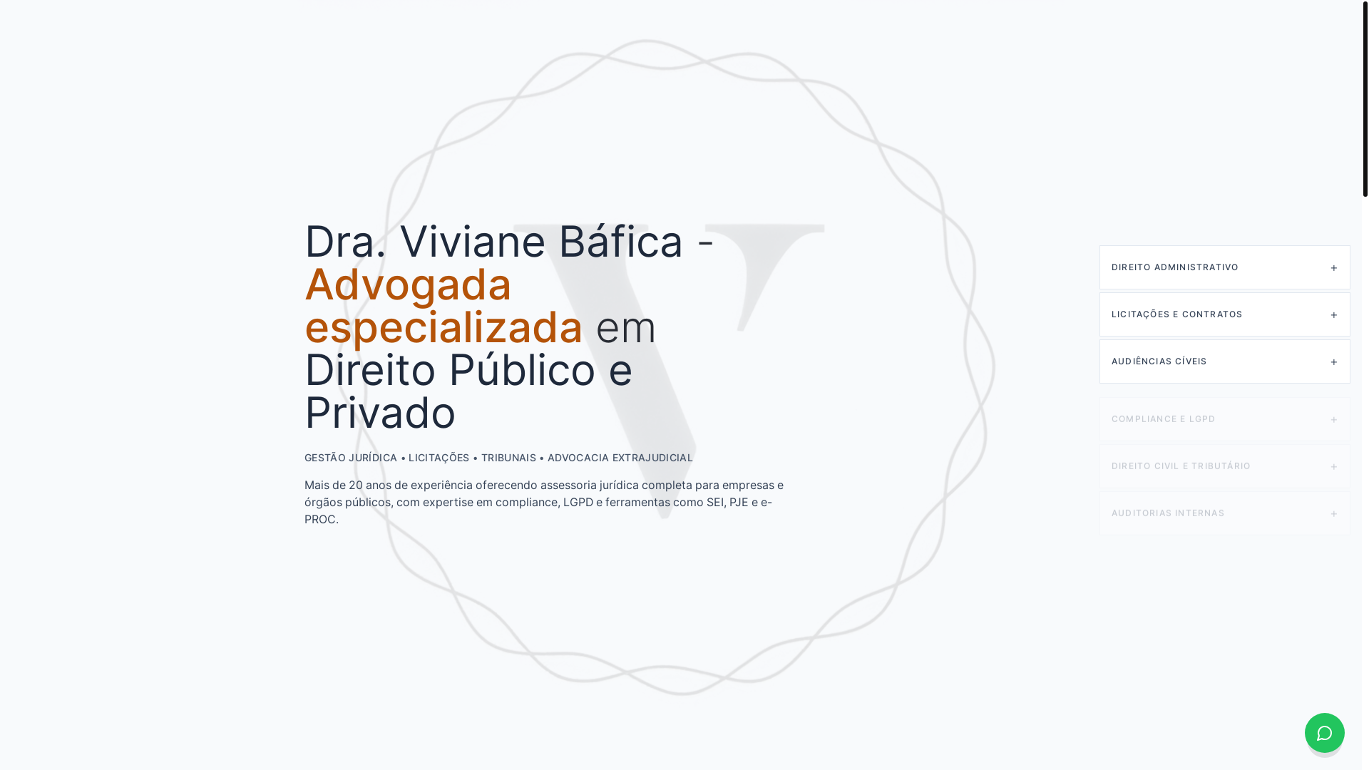website screenshot of https://vivianebafica.com.br/