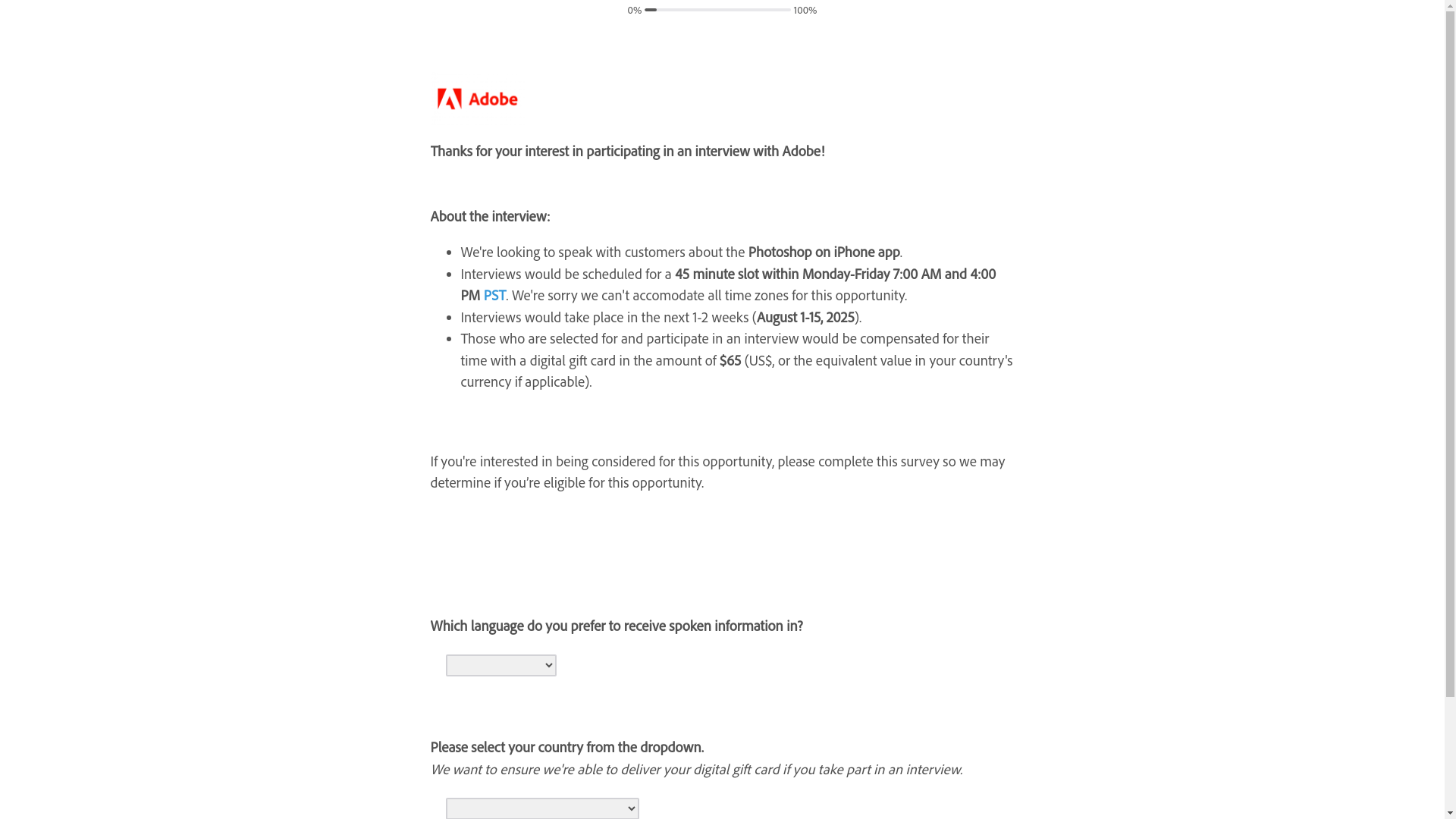 website screenshot of https://survey.adobe.com/jfe/form/SV_29nlcyeBkVx0KGO