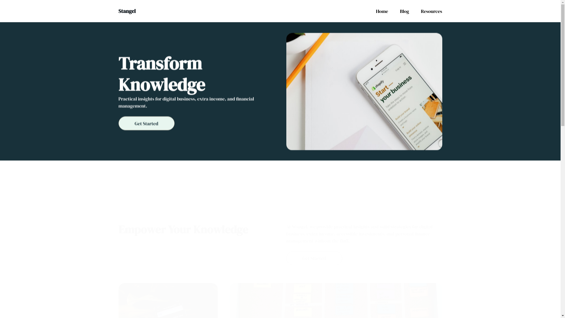 website screenshot of https://stangel.com.br/