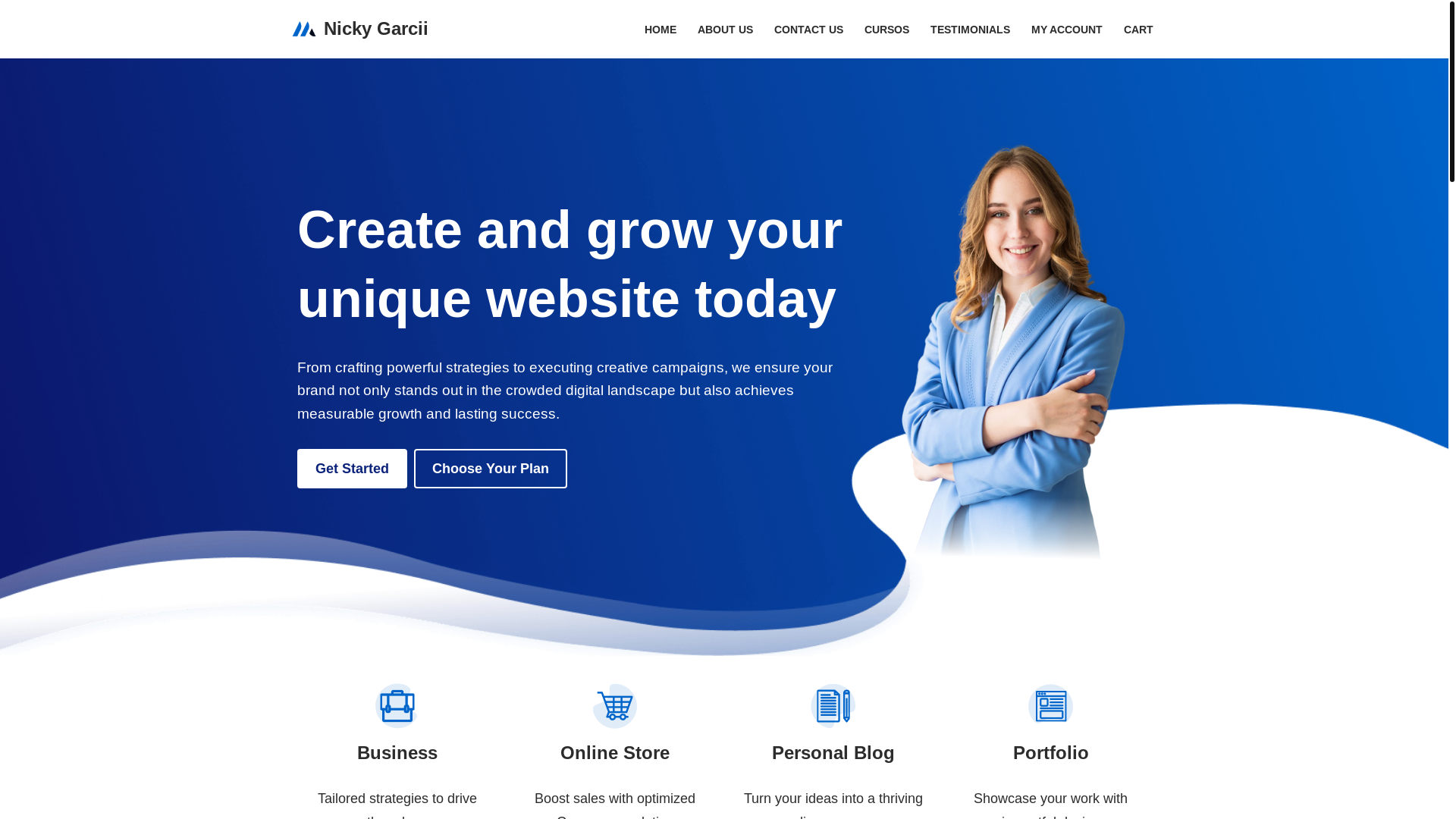 website screenshot of https://nickygarcii.online/
