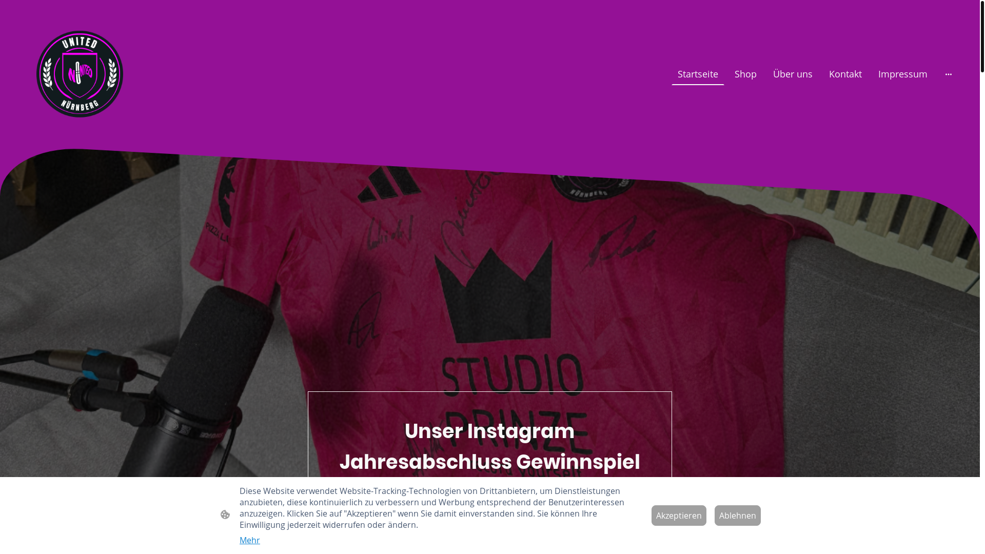website screenshot of https://unitednuernberg.de/