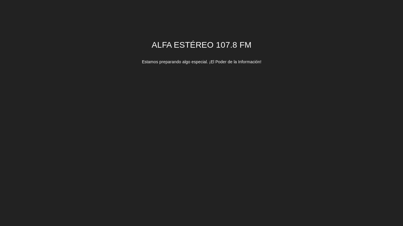 website screenshot of https://alfaestereo1078.com/
