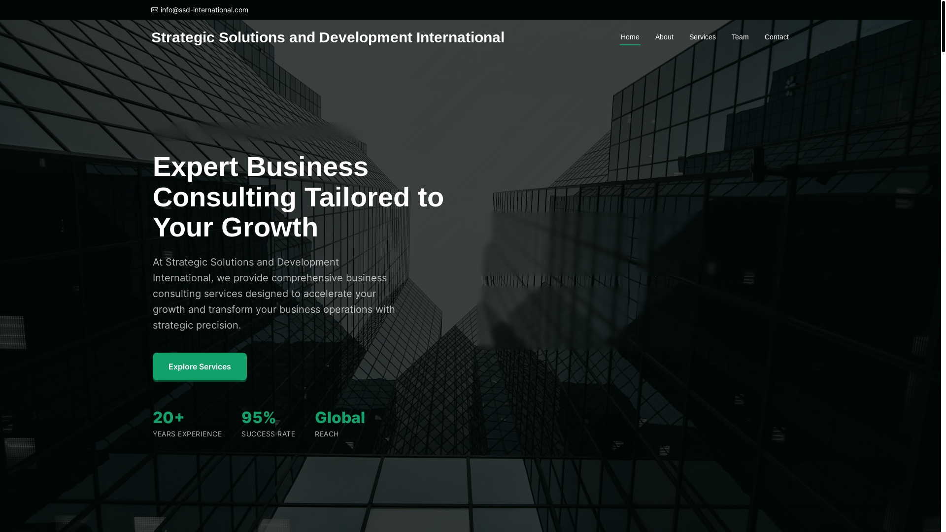website screenshot of https://ssd-international.pages.dev/