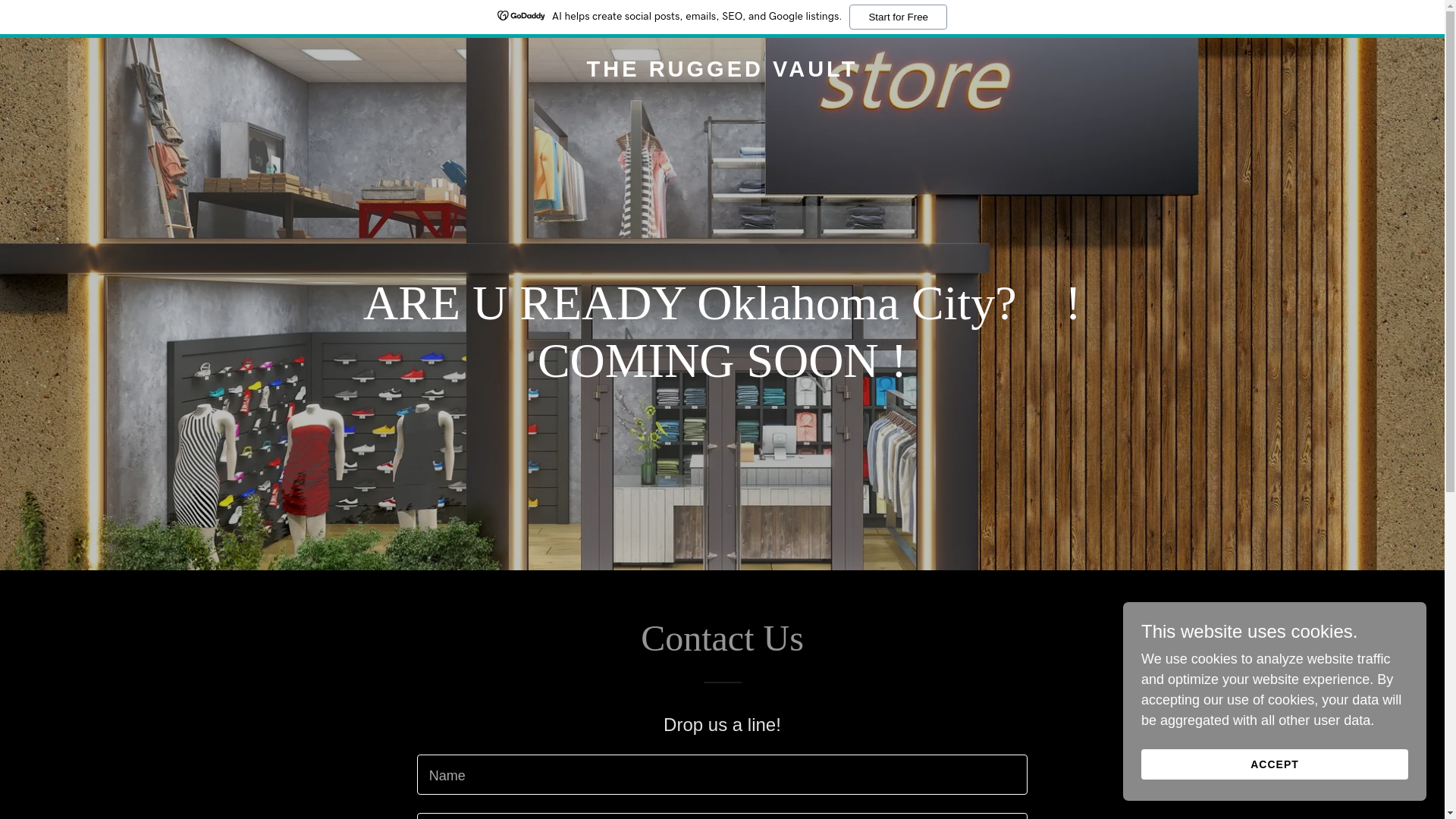 website screenshot of https://theruggedvault.com/