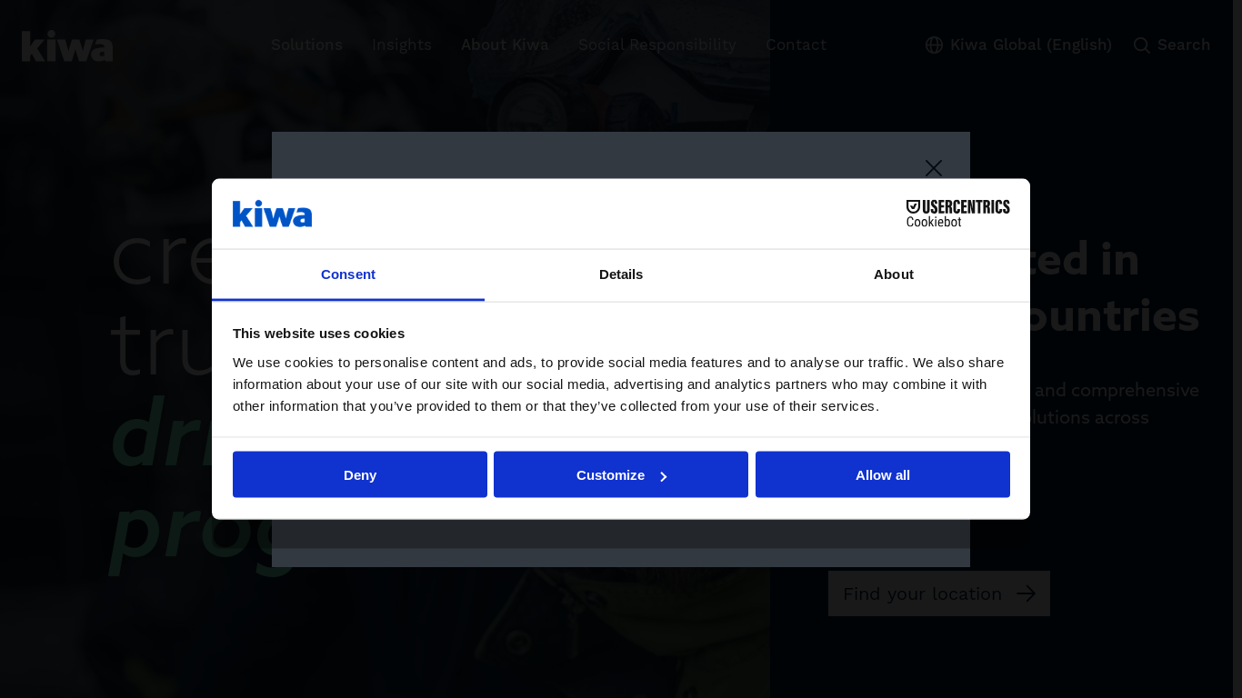 website screenshot of https://kiwa.com/