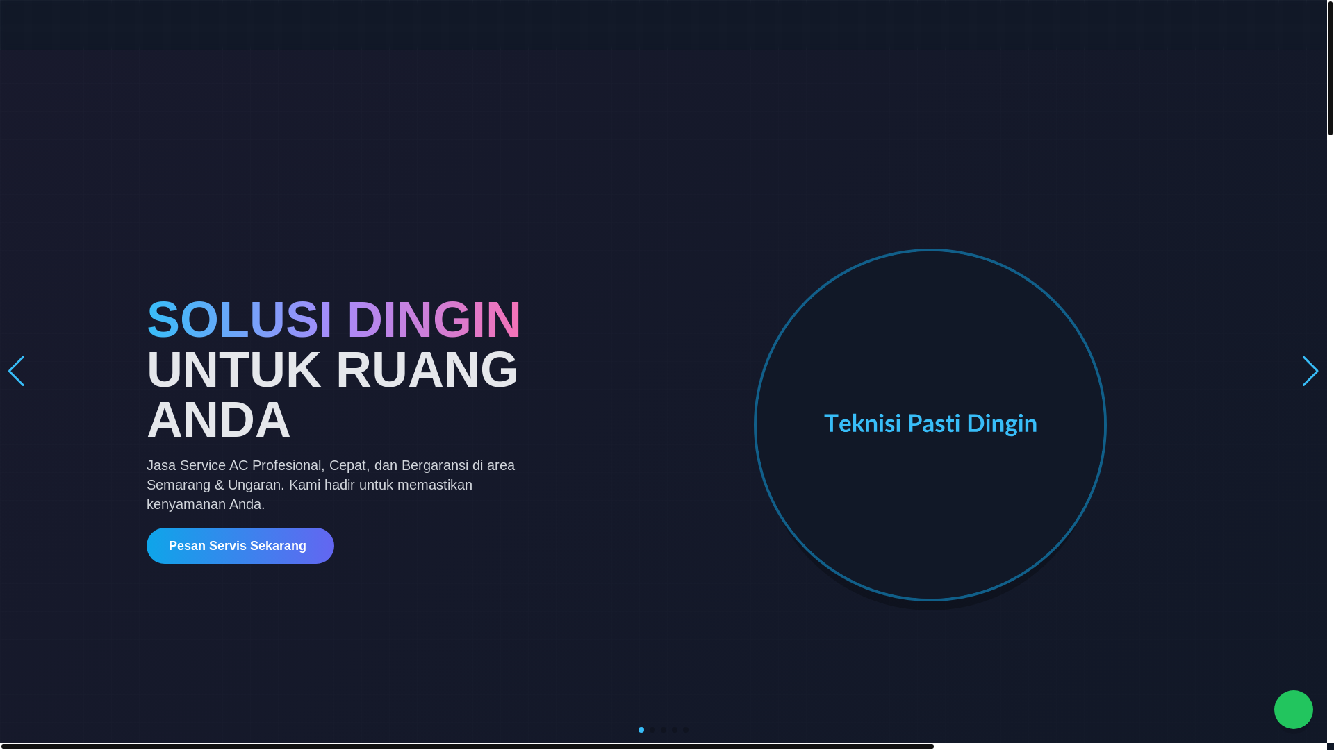 website screenshot of https://pastidingin.biz.id/