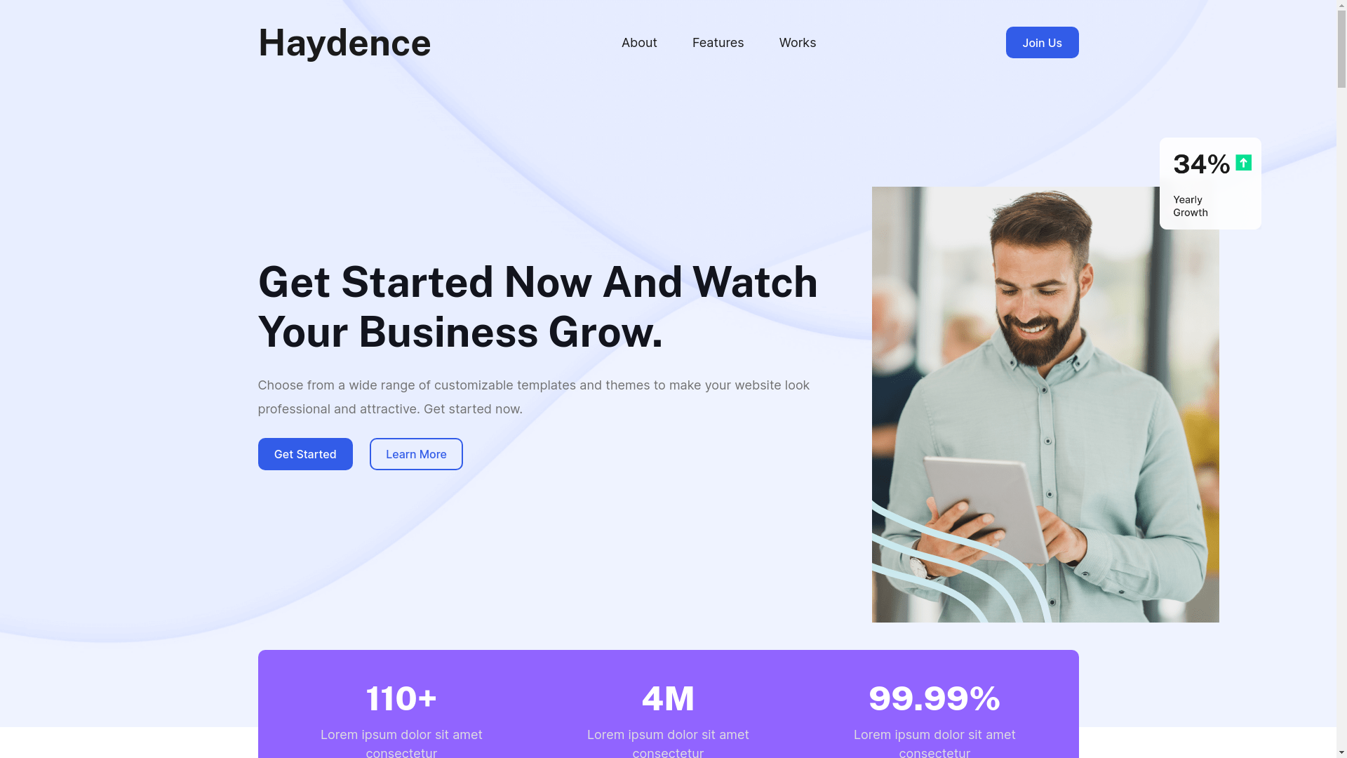 website screenshot of https://haydence.com/