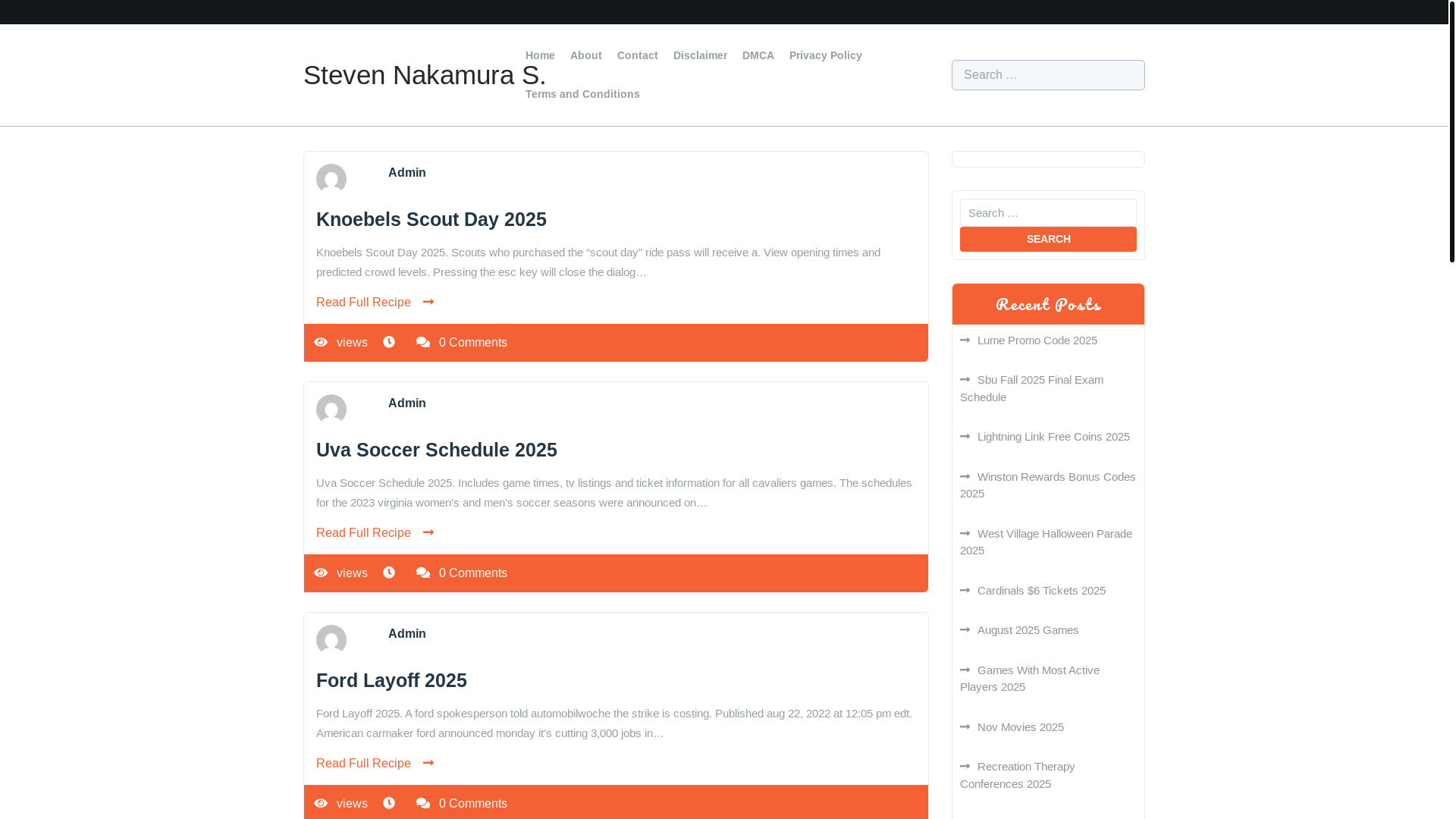 website screenshot of https://stevennakamuras.pages.dev/