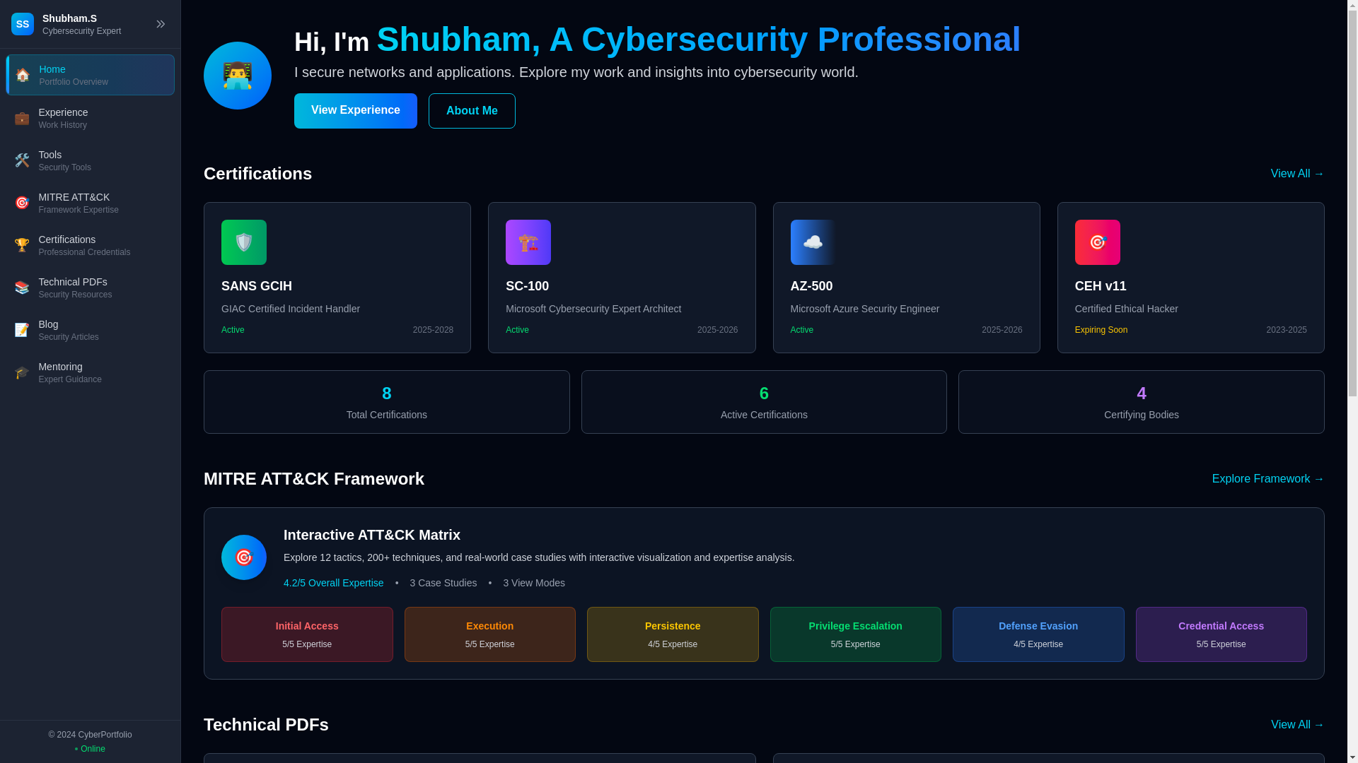 website screenshot of https://cyberwithloghunter.com/