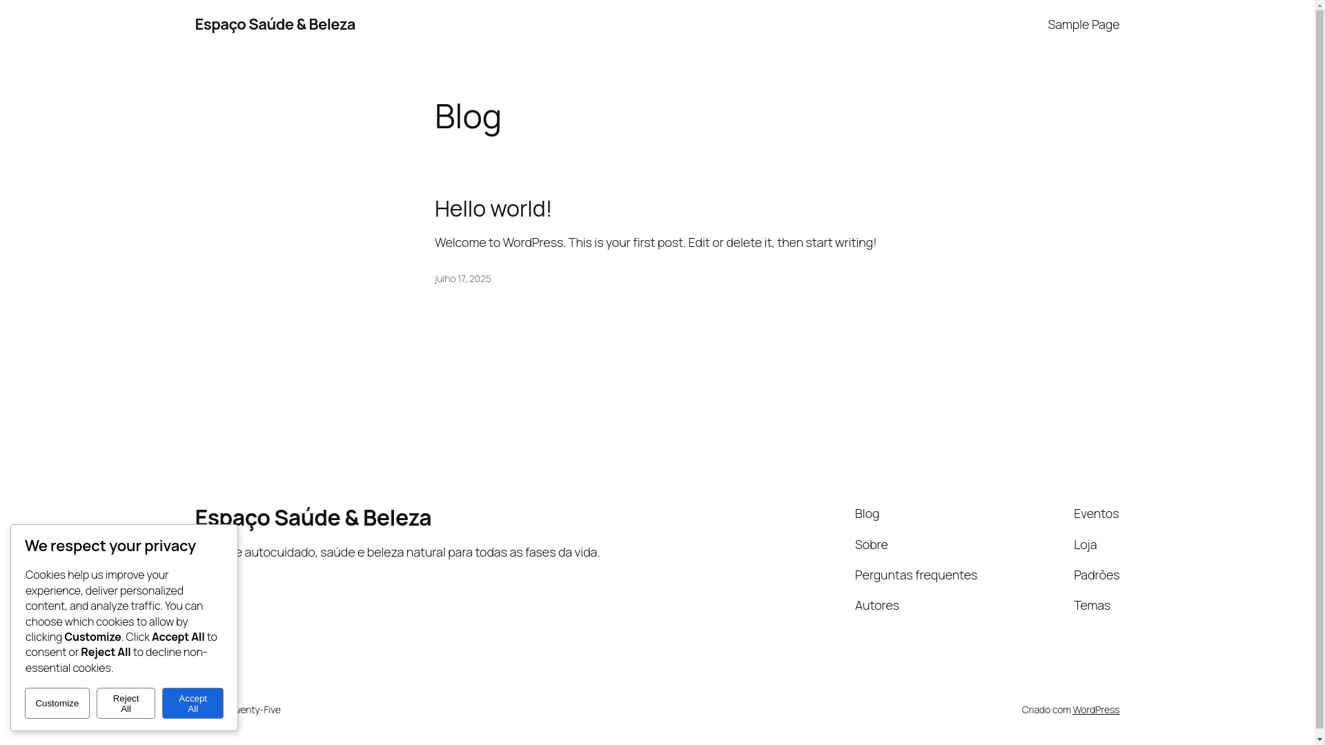 website screenshot of https://minhavidaeassim.com.br/