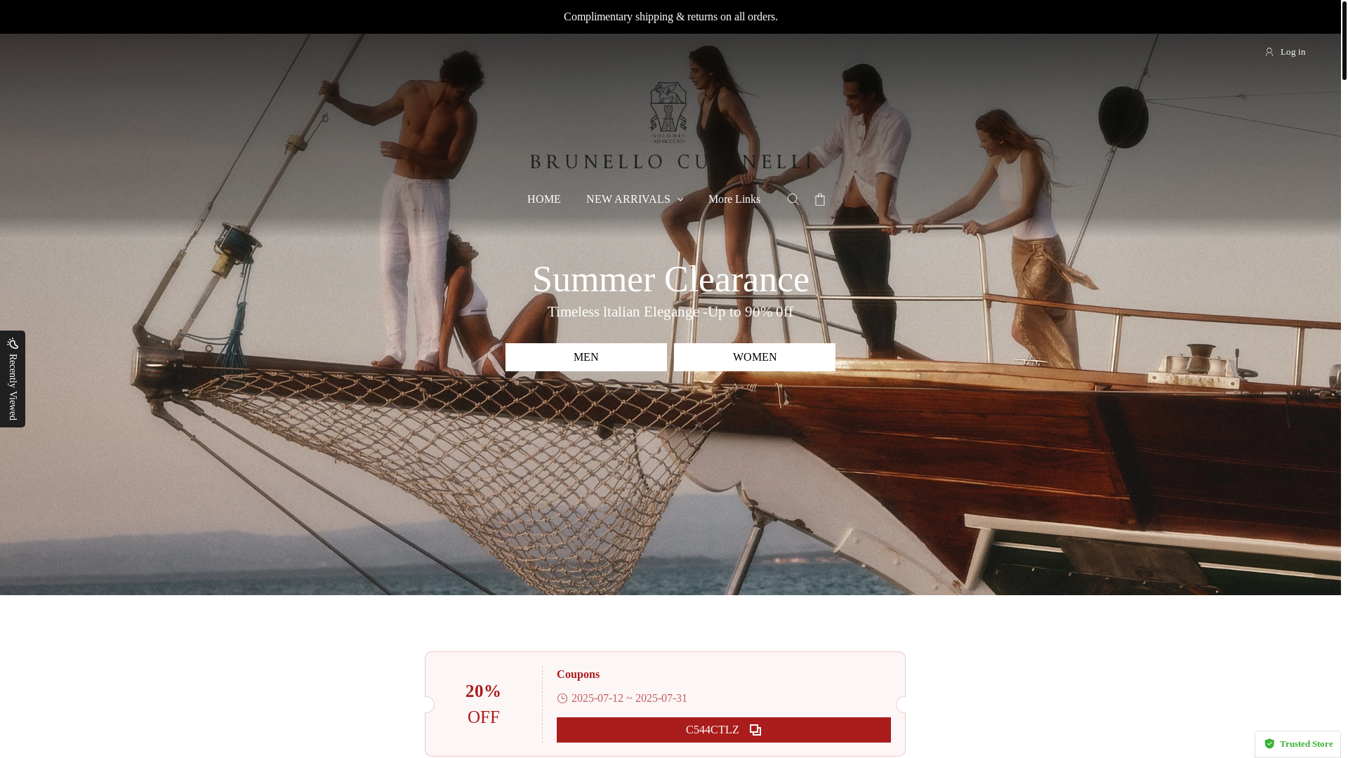 website screenshot of https://brunellocucinelli-bc.com/