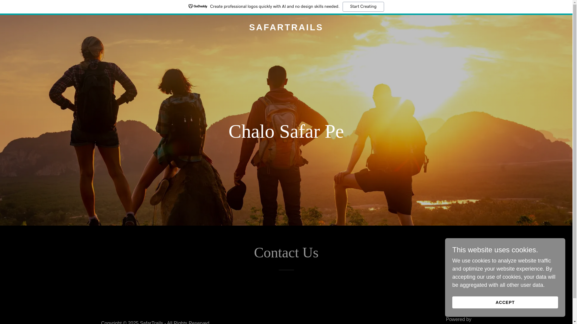 website screenshot of https://safartrails.in/