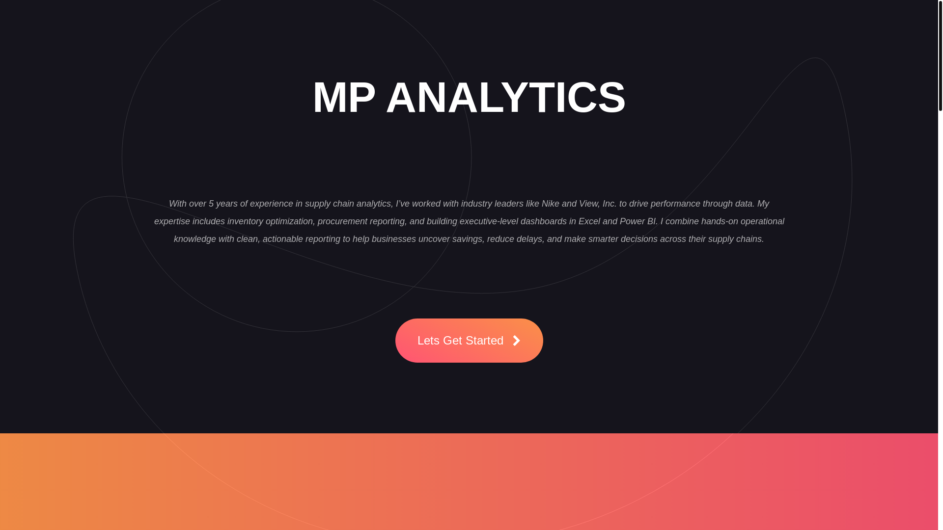 website screenshot of https://mpanalytics.io/