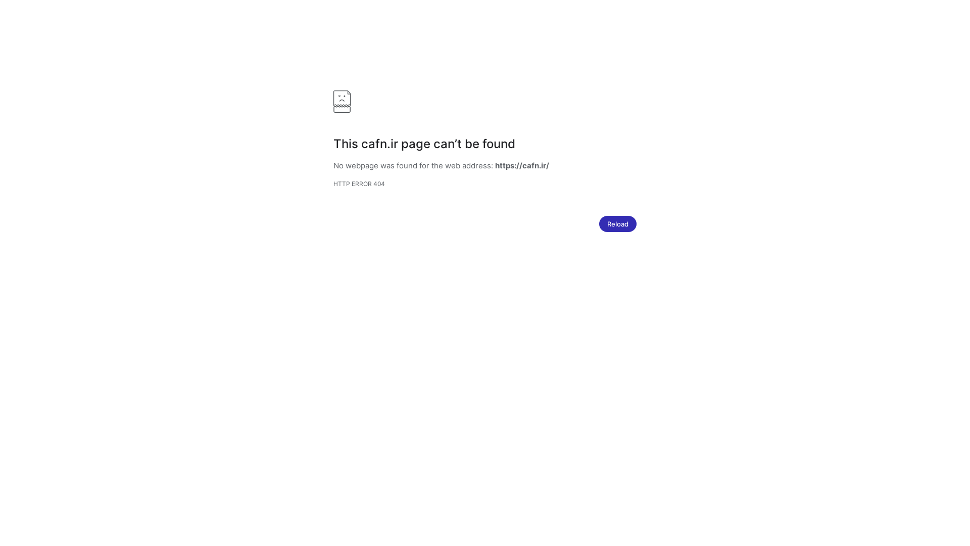website screenshot of https://cafn.ir/