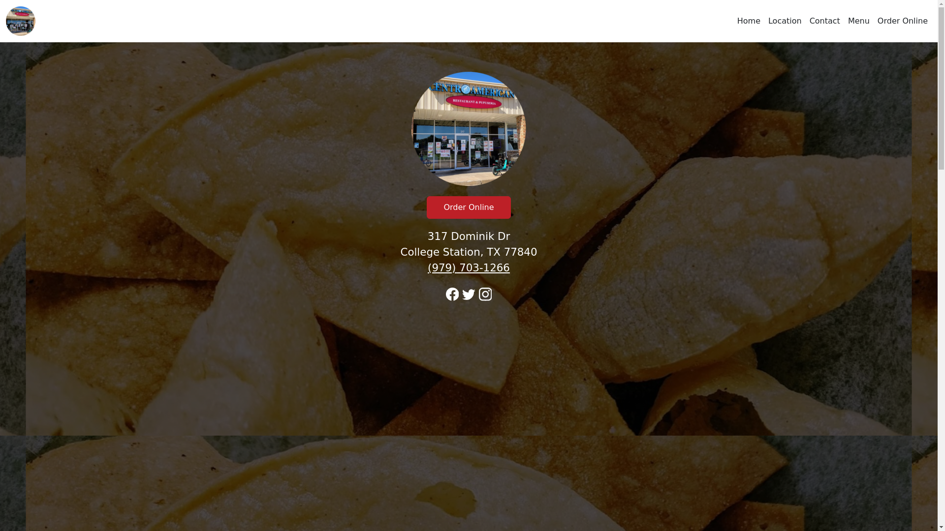 website screenshot of https://centroamericanrestaurantandpupuseria.com/