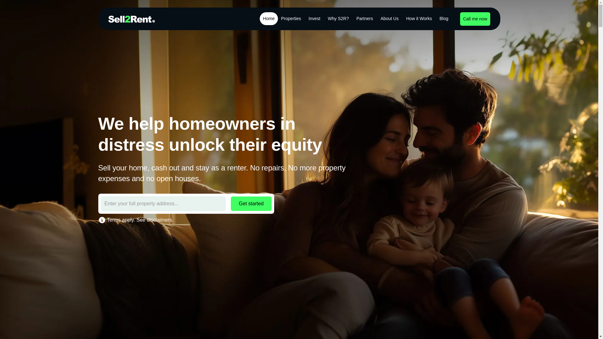 website screenshot of https://merindasell2rent.com/