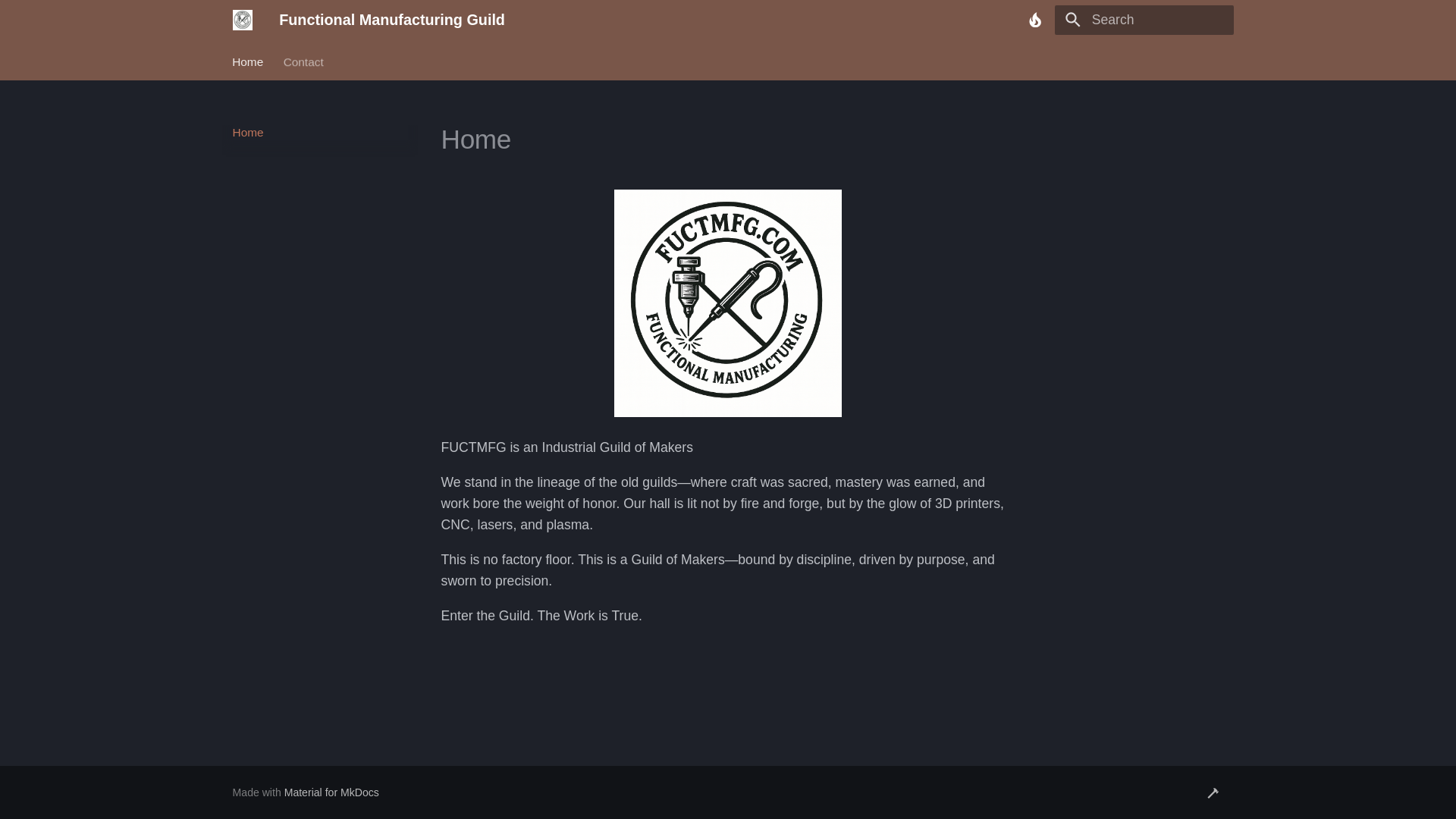 website screenshot of https://fuctmfg.com/