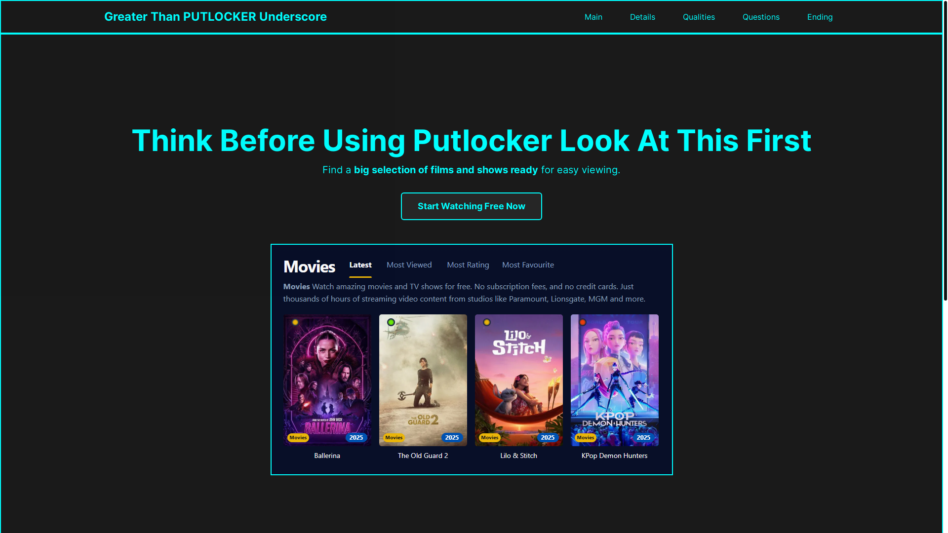 website screenshot of https://putlocker-5sil.pages.dev/
