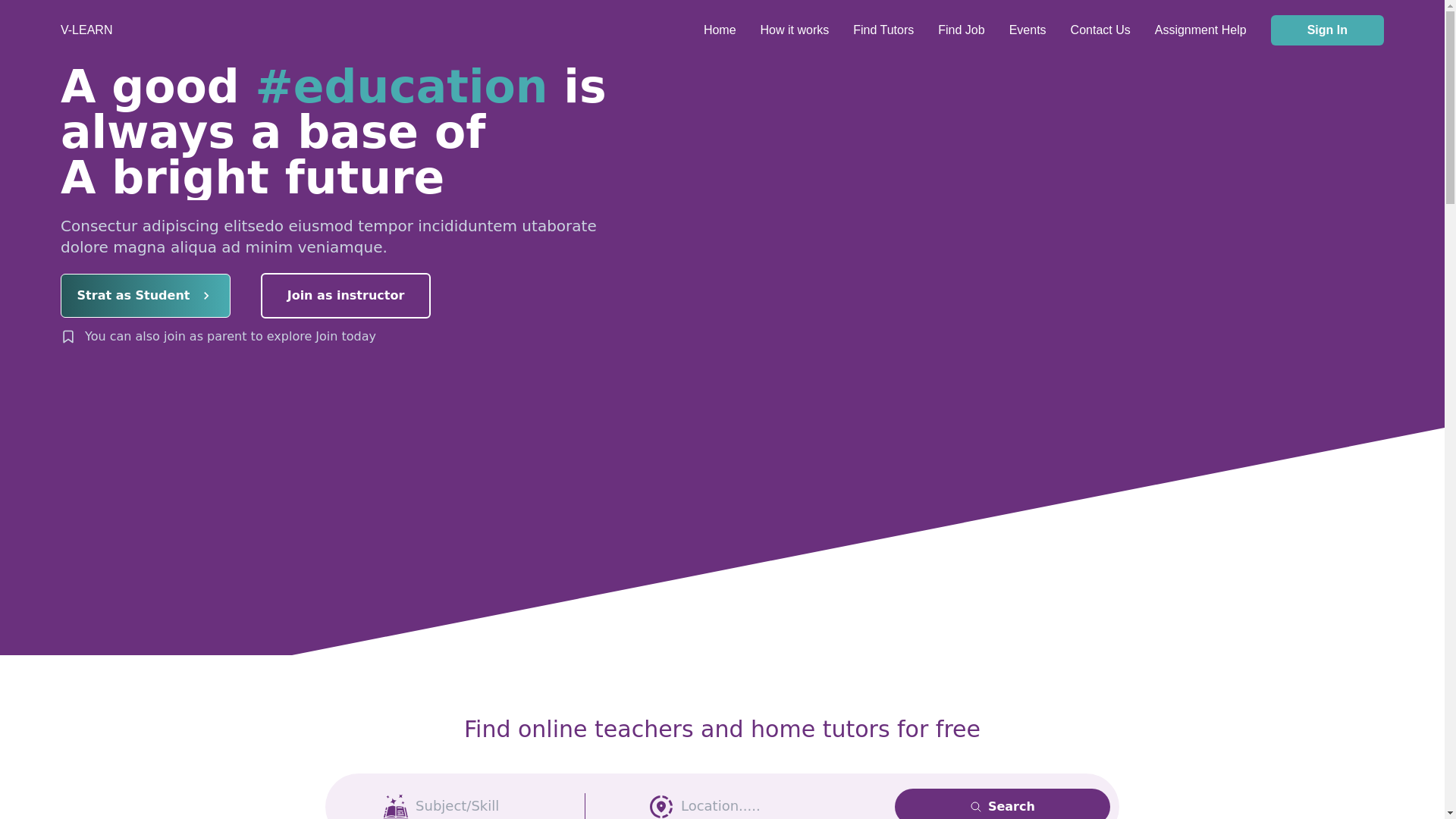 website screenshot of https://vlearn.pages.dev/