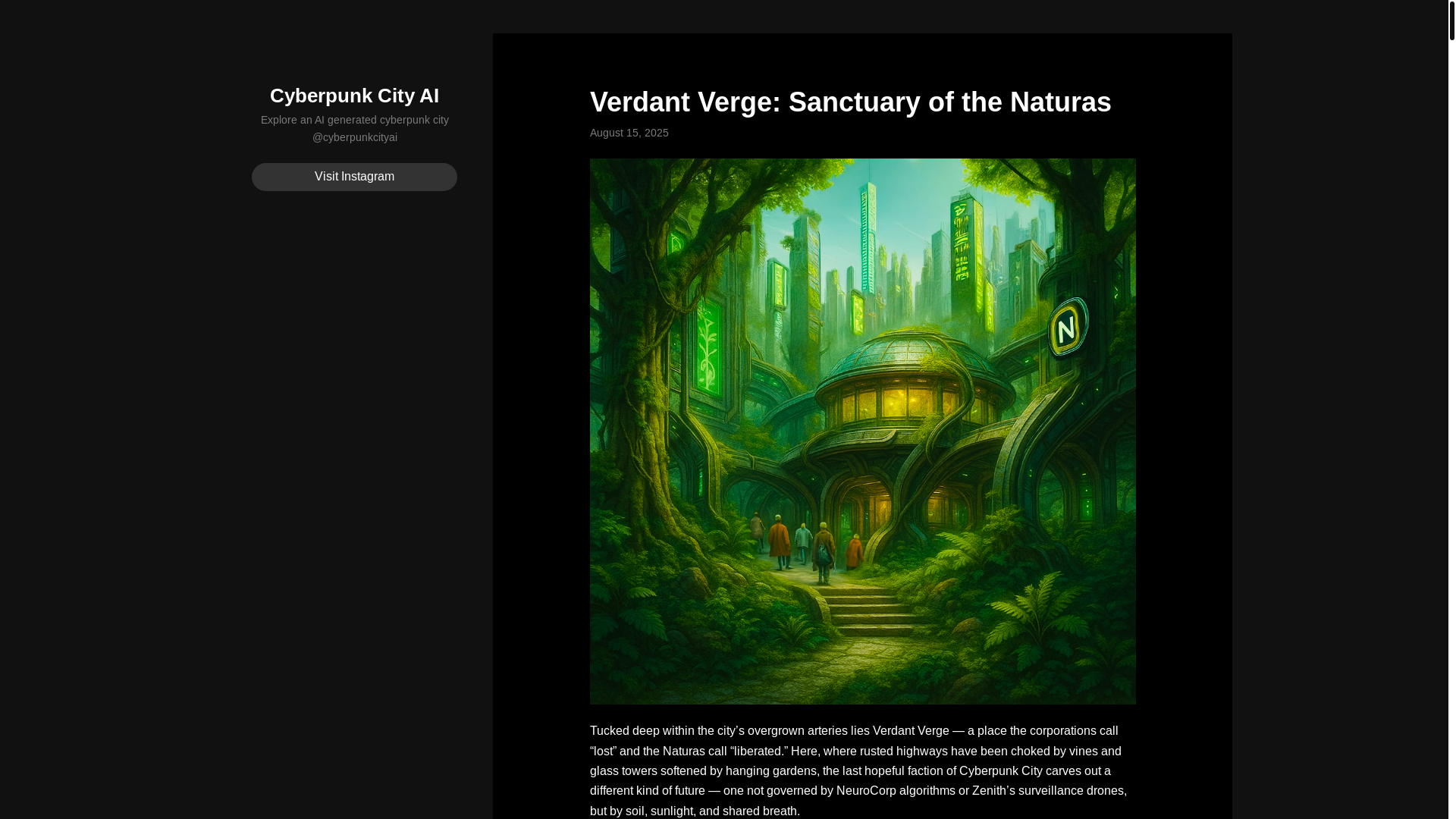 website screenshot of https://cyberpunkcityai.com/