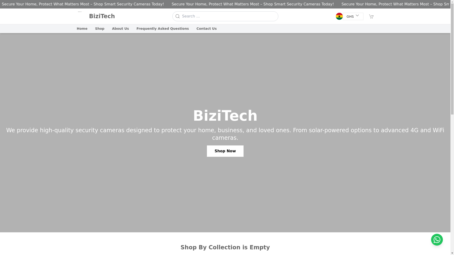 website screenshot of https://bizitech.store/
