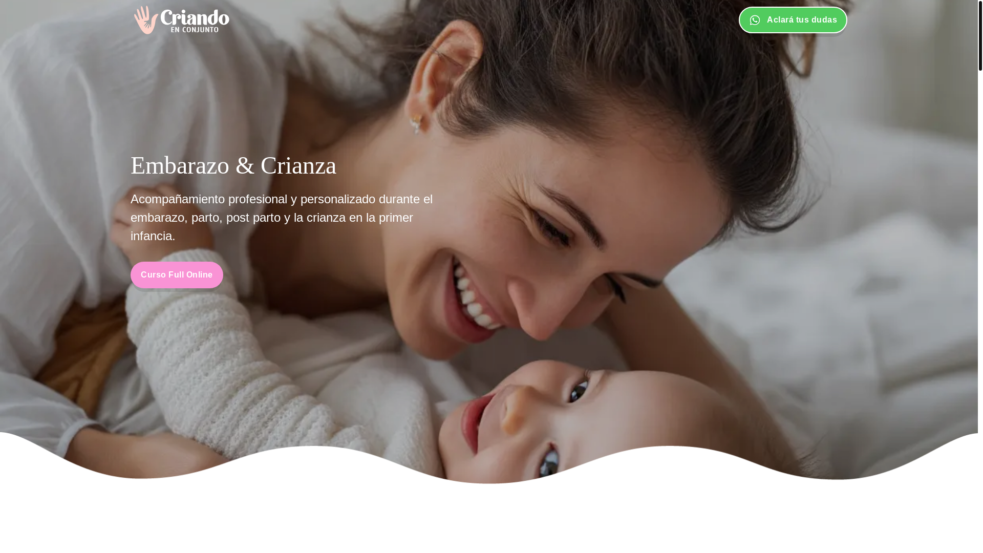 website screenshot of https://criandoenconjunto.pages.dev/