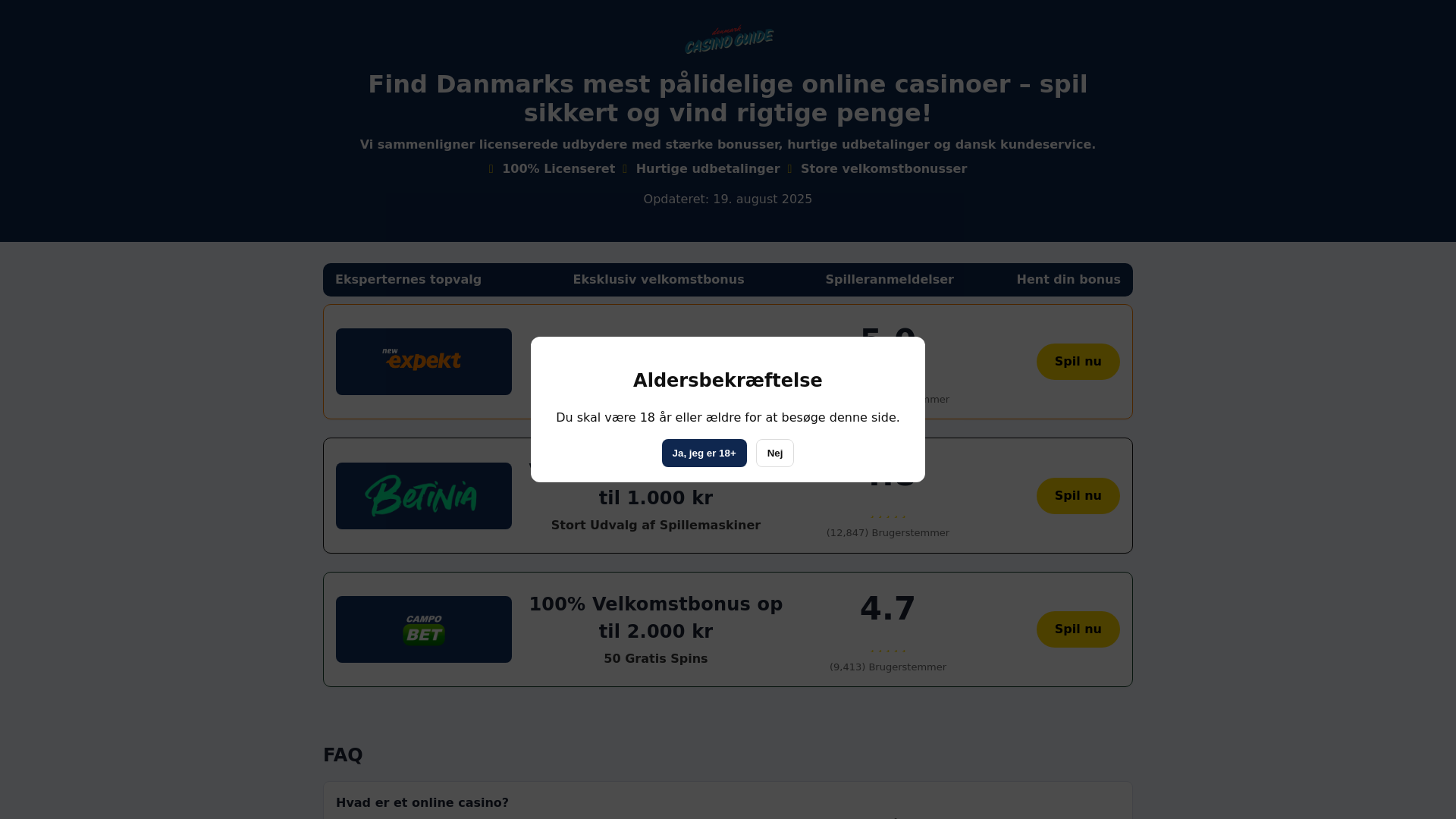 website screenshot of https://denmarkcasinoguide.com/