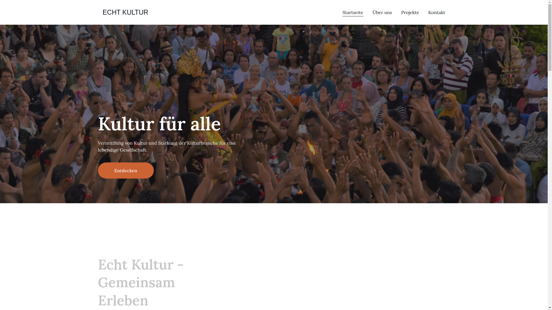 website screenshot of https://echtkultur.org/