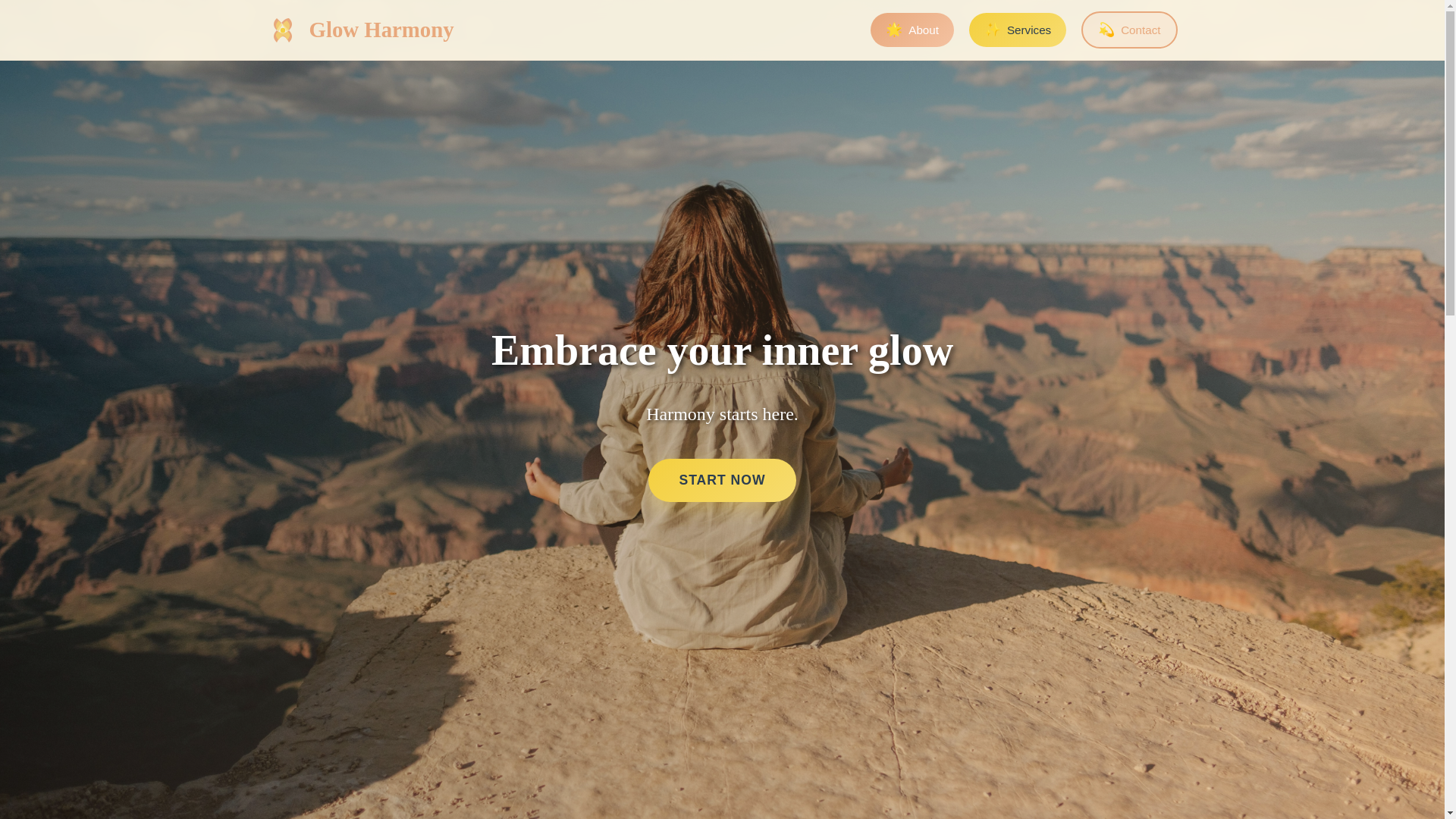 website screenshot of https://glowharmony.pages.dev/