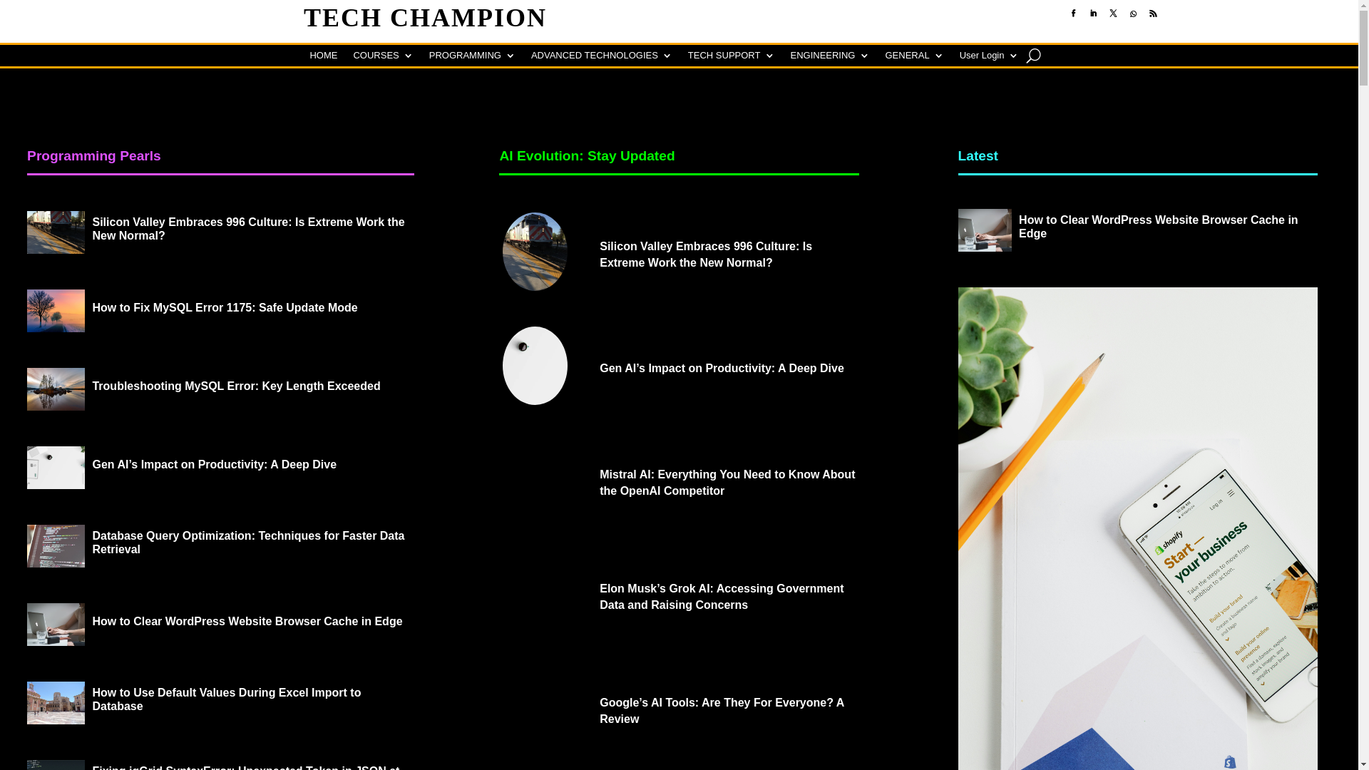 website screenshot of https://tech-champion.com/