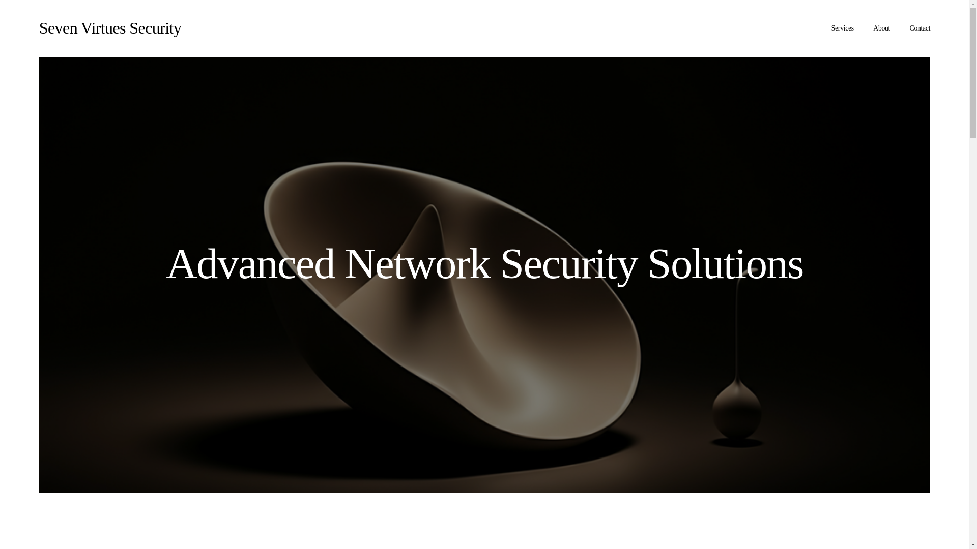 website screenshot of https://sevenvirtuessecurity.com/