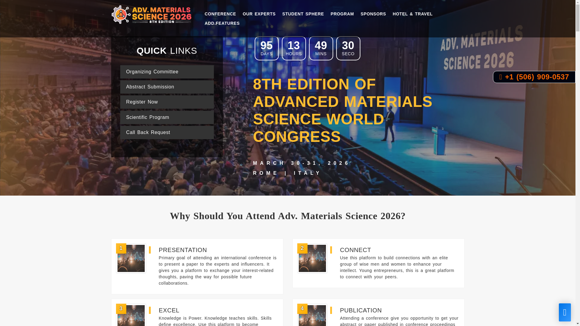 website screenshot of https://www.materialsscienceconference.com/