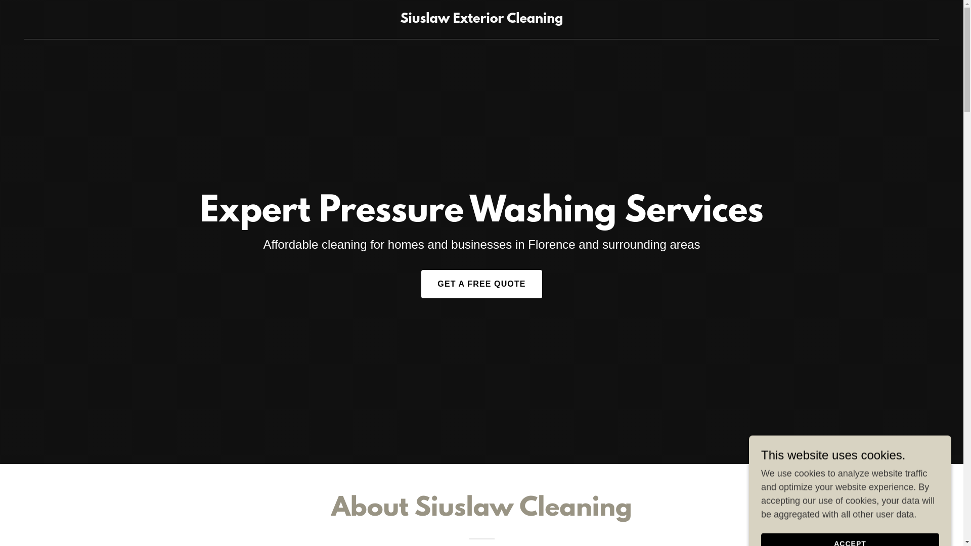 website screenshot of https://siuslawexteriorcleaning.com/
