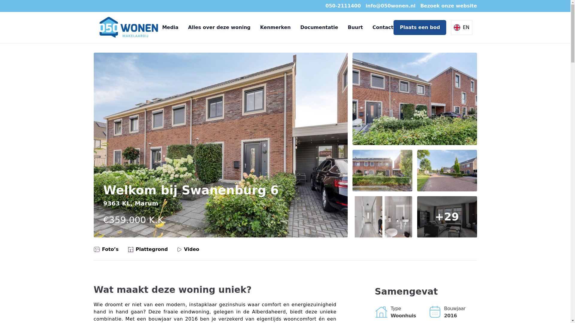 website screenshot of https://swanenburg6.nl/
